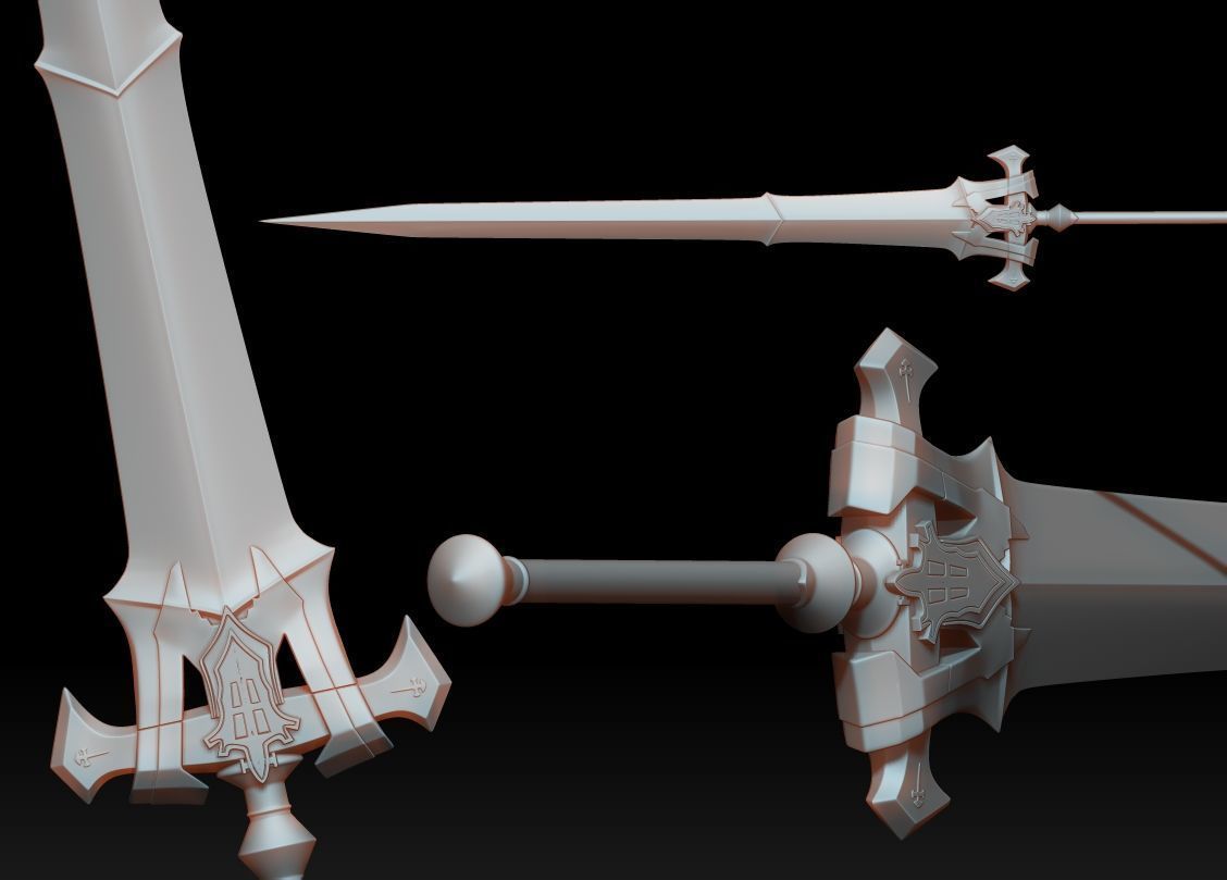 Clive Rosfield Invictus Sword STL - Final Fantasy 16  3D print model_1