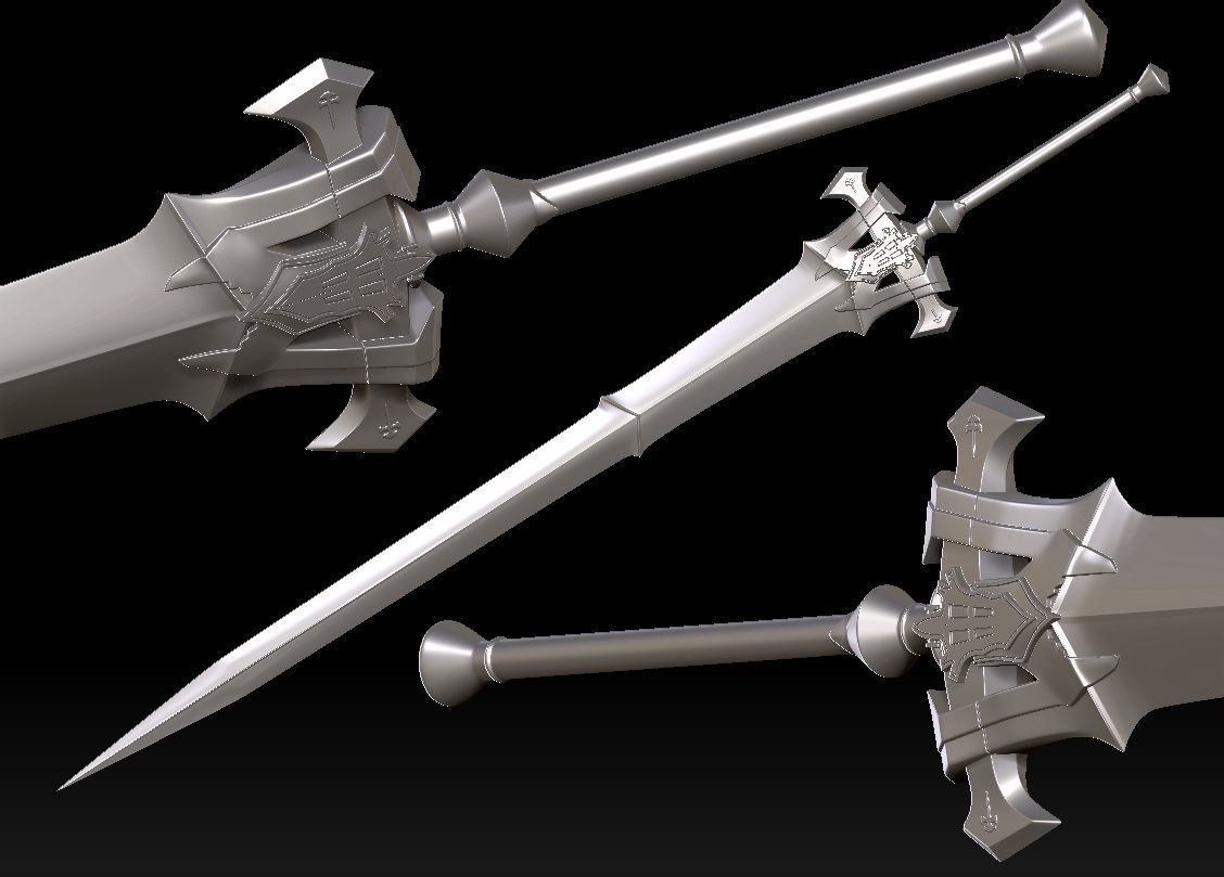Clive Rosfield Invictus Sword STL - Final Fantasy 16  3D print model_4