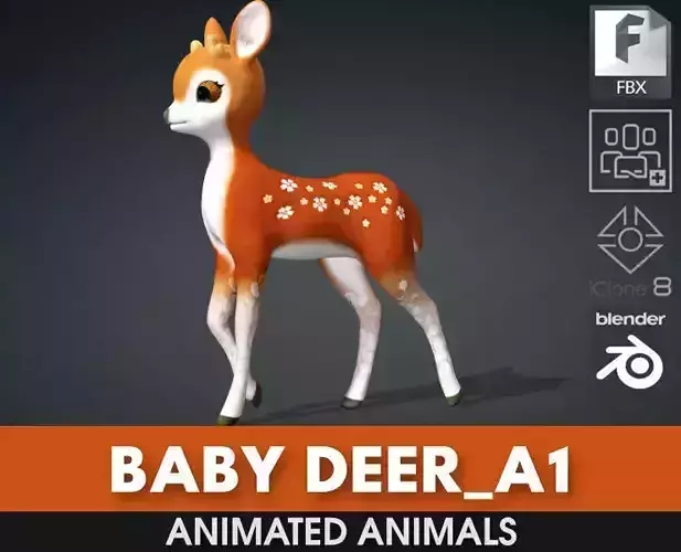 Baby Deer-A1 3D model
