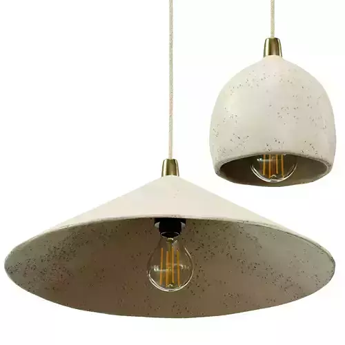 papier-mache ceiling lamp 3D model