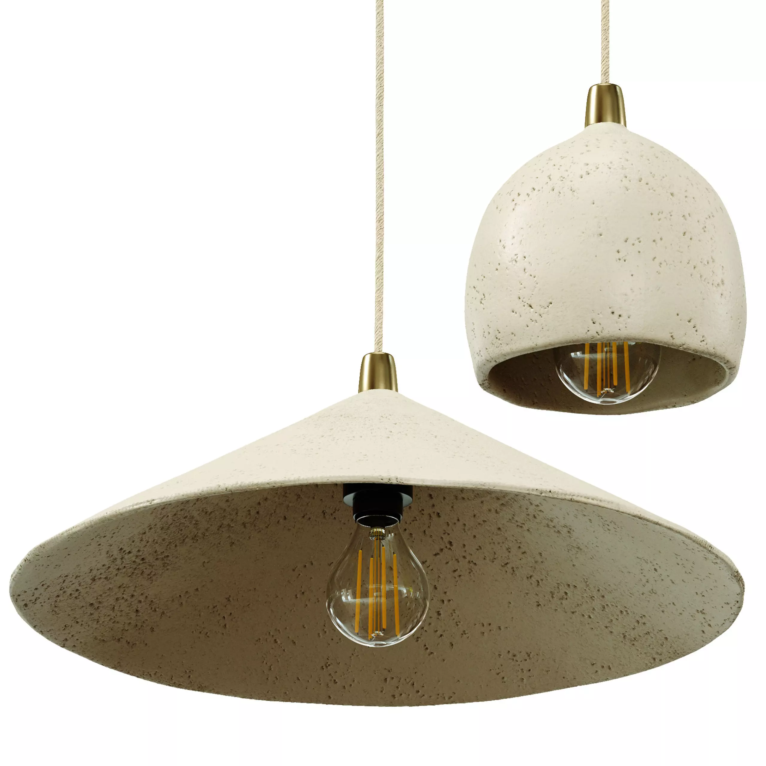 papier-mache ceiling lamp 3D model_0