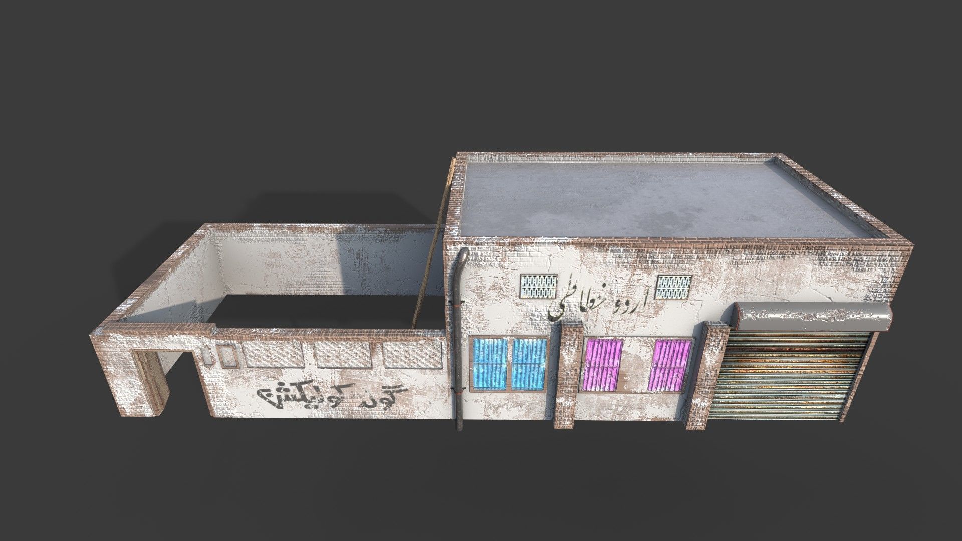 Village House Low-poly 3D model_4