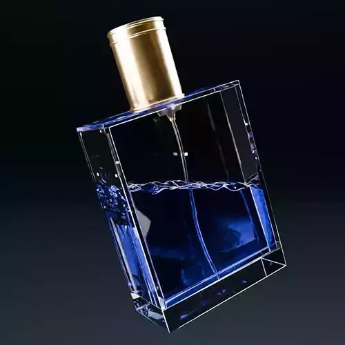 Perfume bottle classic blue 3D model Advertising