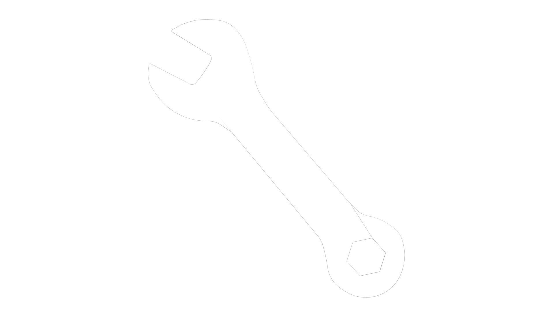 Mini Flat Wrench 3D model_16
