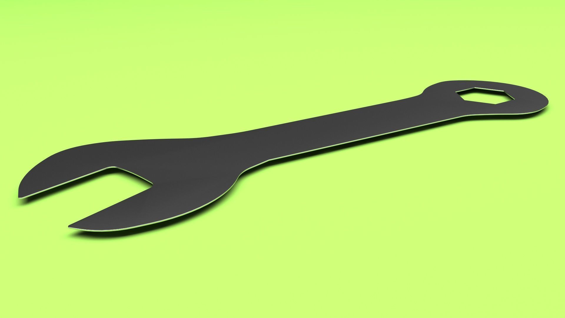 Mini Flat Wrench 3D model_5