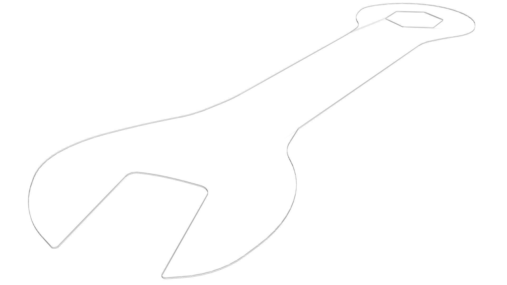 Mini Flat Wrench 3D model_15