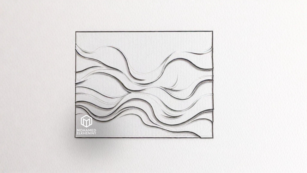 modern panel wall decor set wall relief mural CNC 83  3D model_2