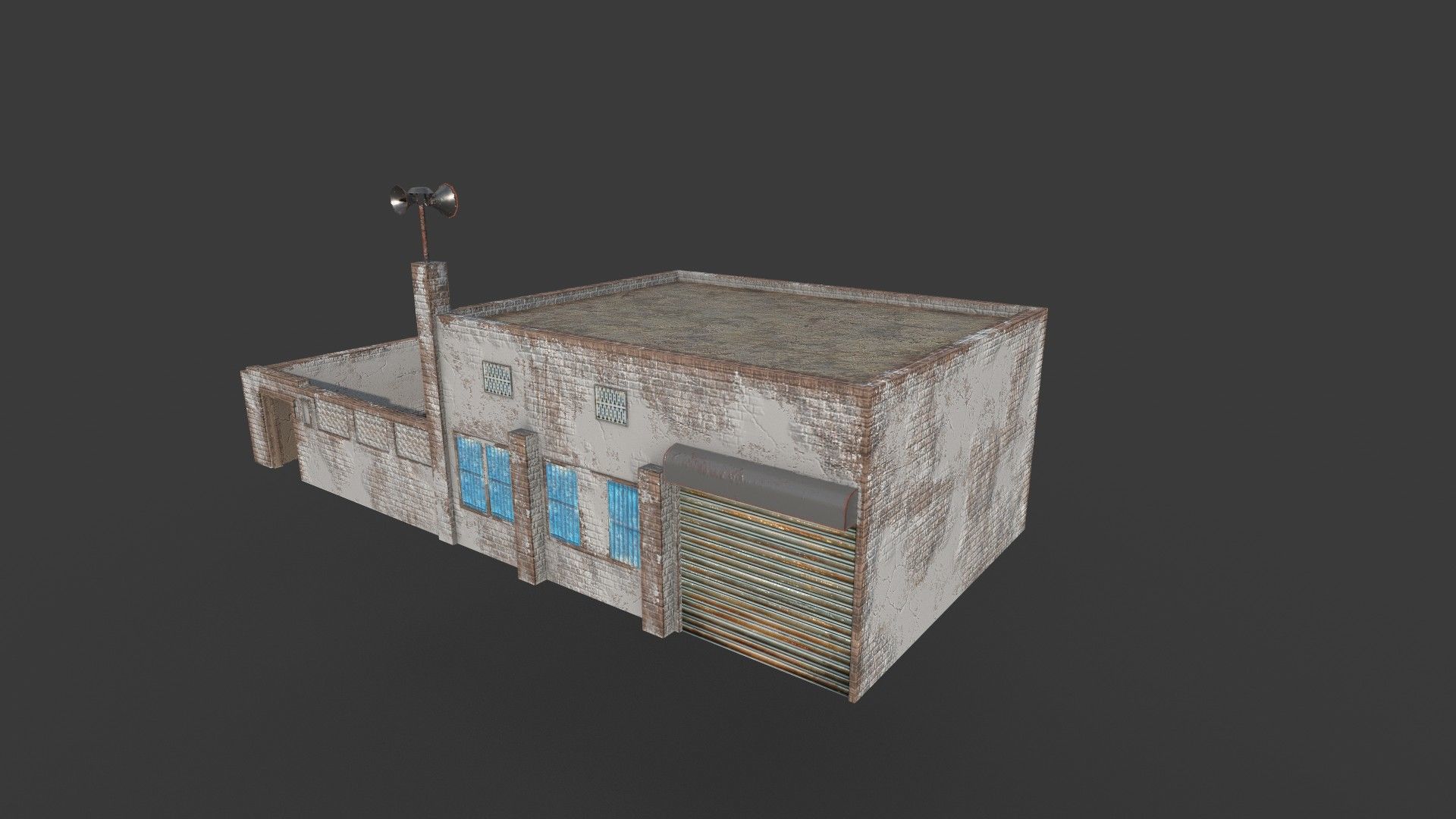 Village Mosque Low-poly 3D model_1