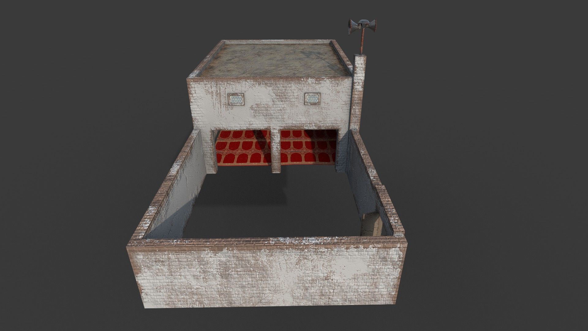 Village Mosque Low-poly 3D model_2