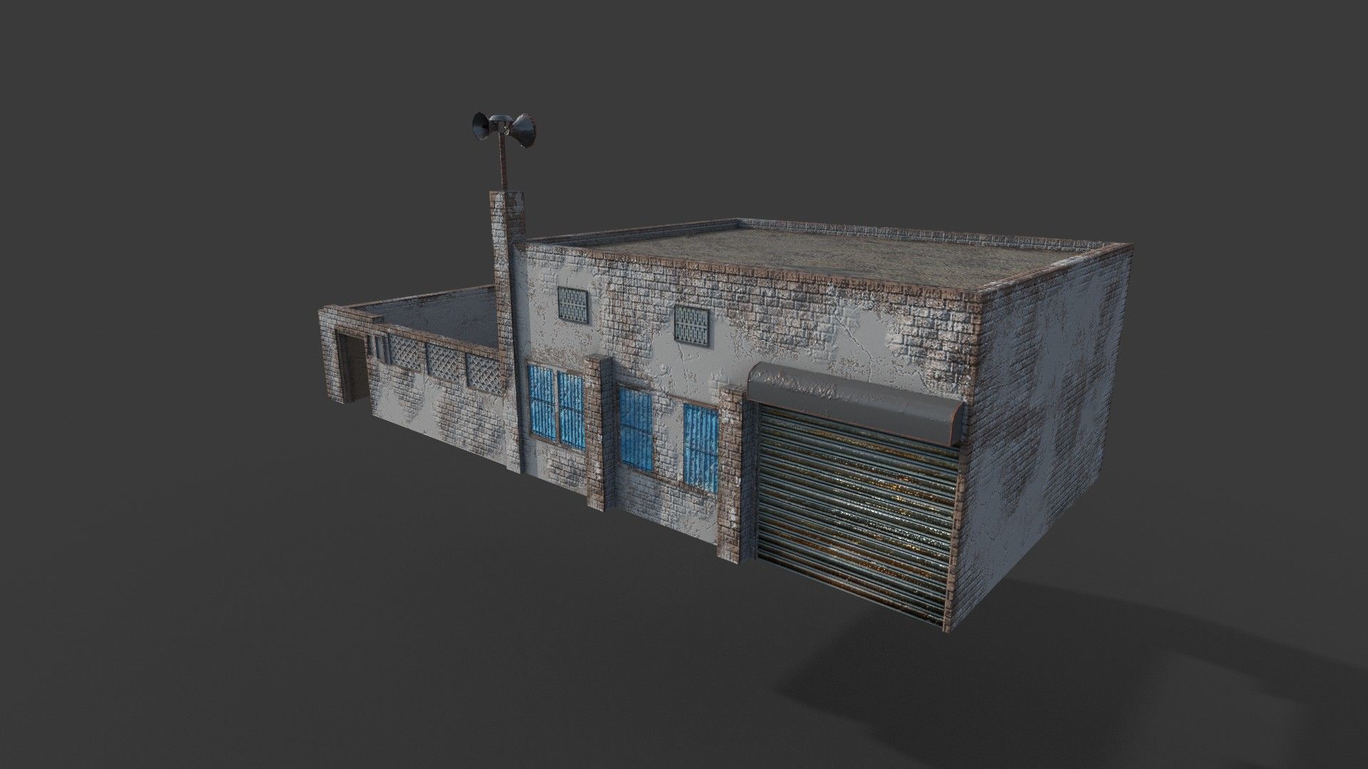 Village Mosque Low-poly 3D model_3