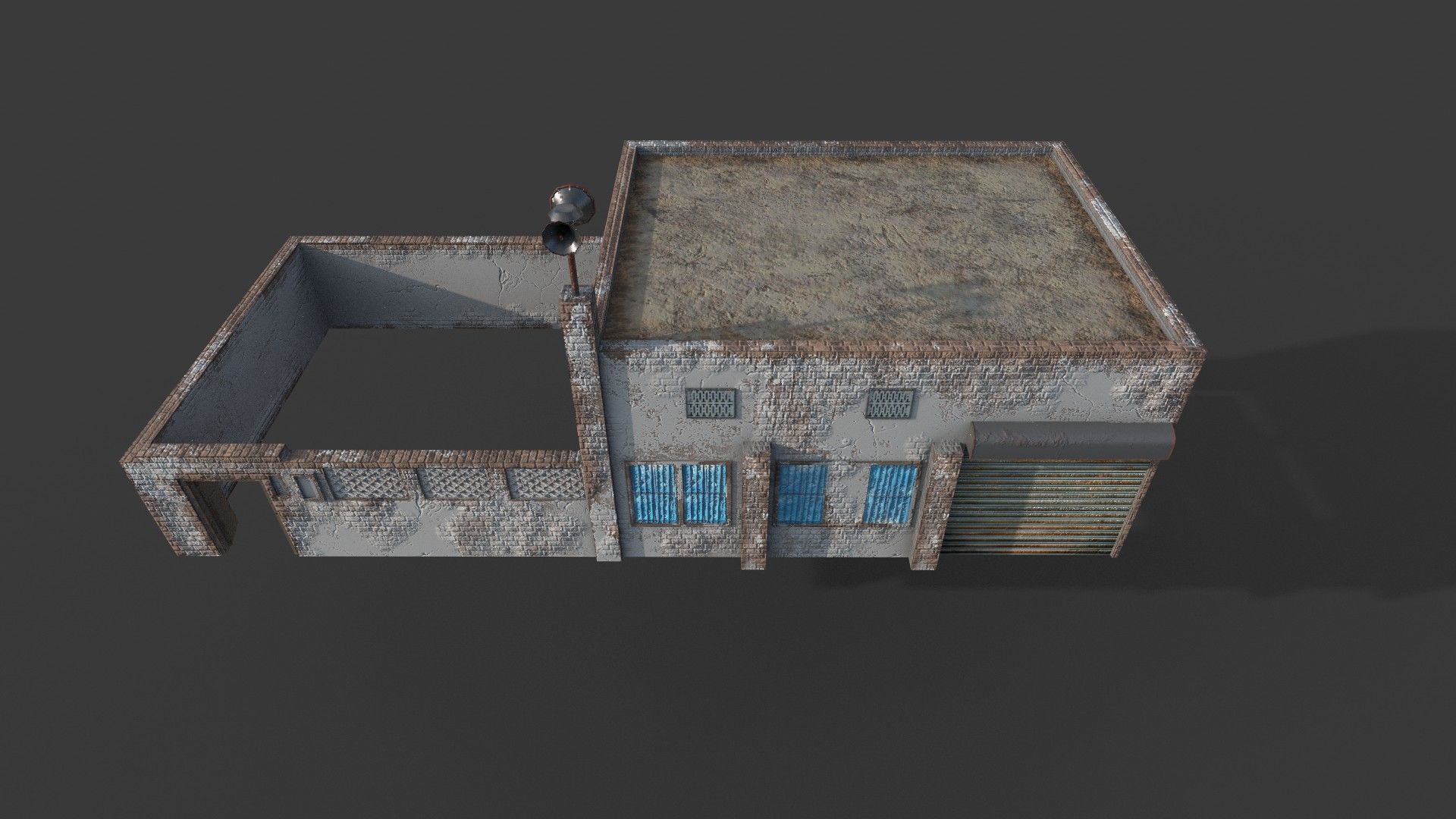 Village Mosque Low-poly 3D model_4