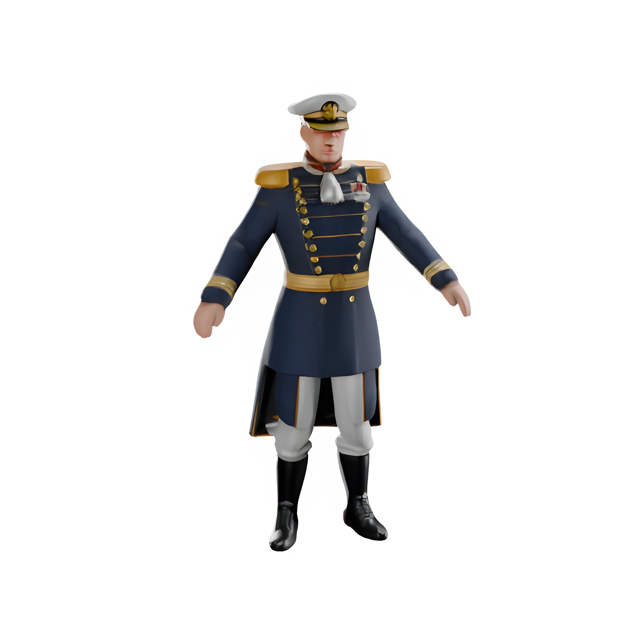 Naval Officer Figurine Collection 3D print model_1