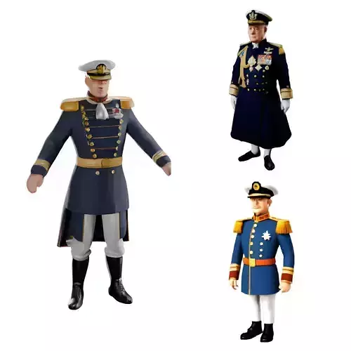 Naval Officer Figurine Collection 3D print model