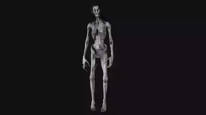 Demonic Witch Creature Low-poly 3D model