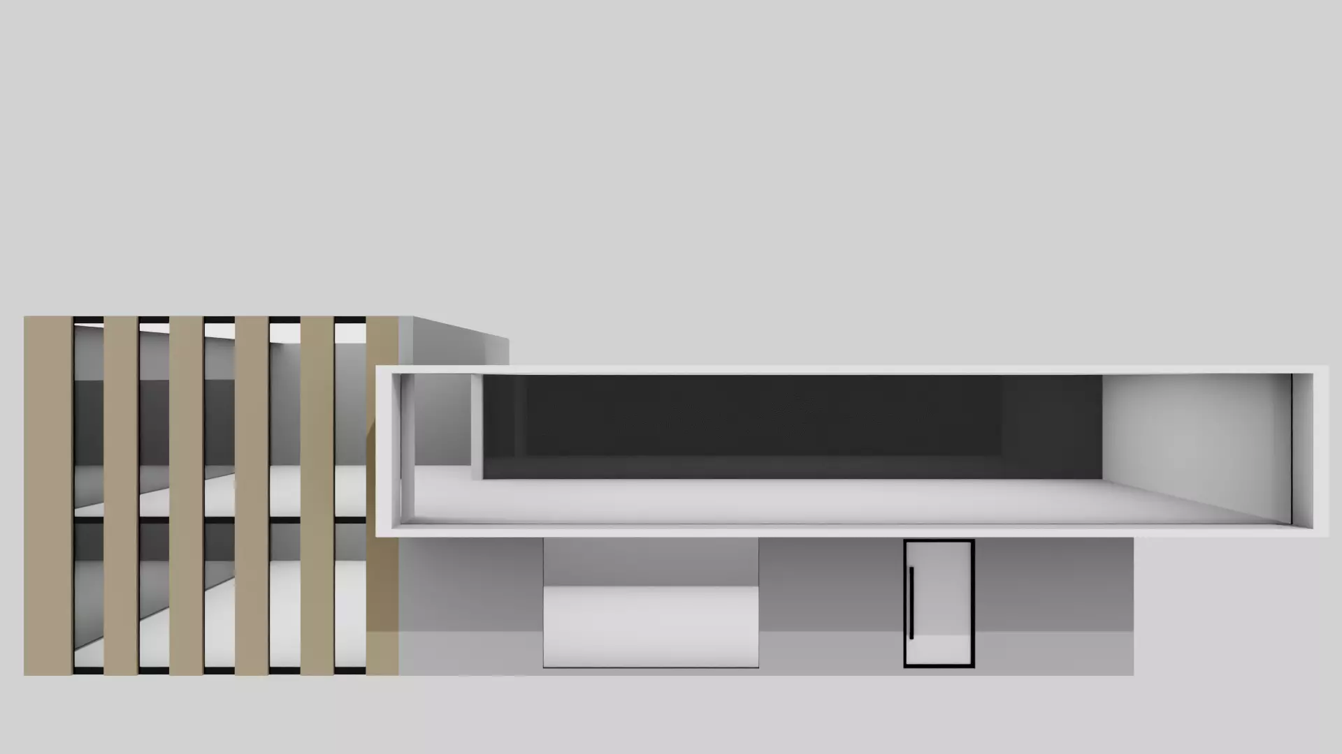 Modern house Free 3D model_0