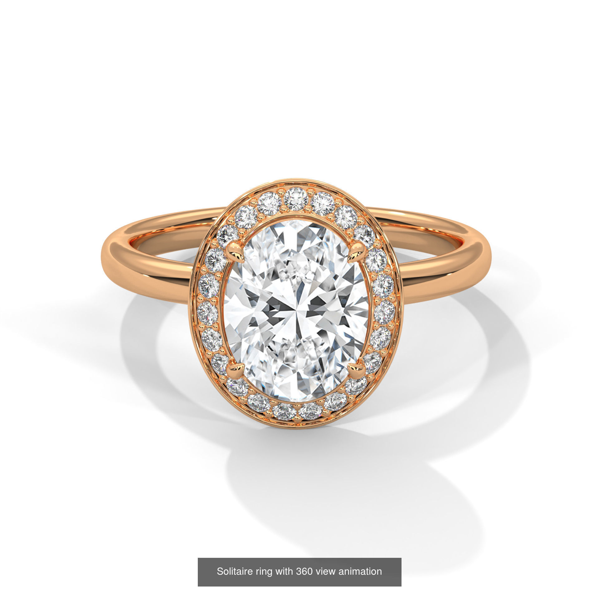 104 Solitaire rings with 360 view animation 3D Model Collection_22