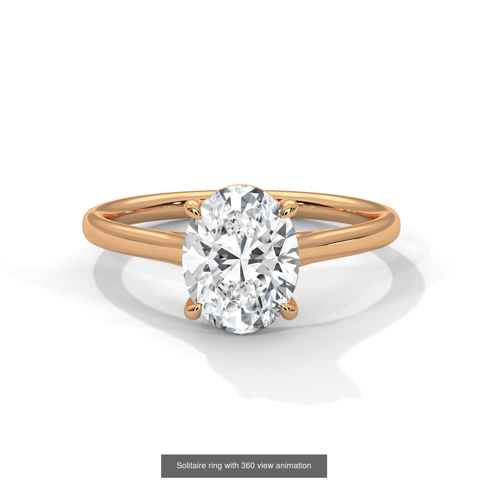 104 Solitaire rings with 360 view animation 3D Model Collection_21