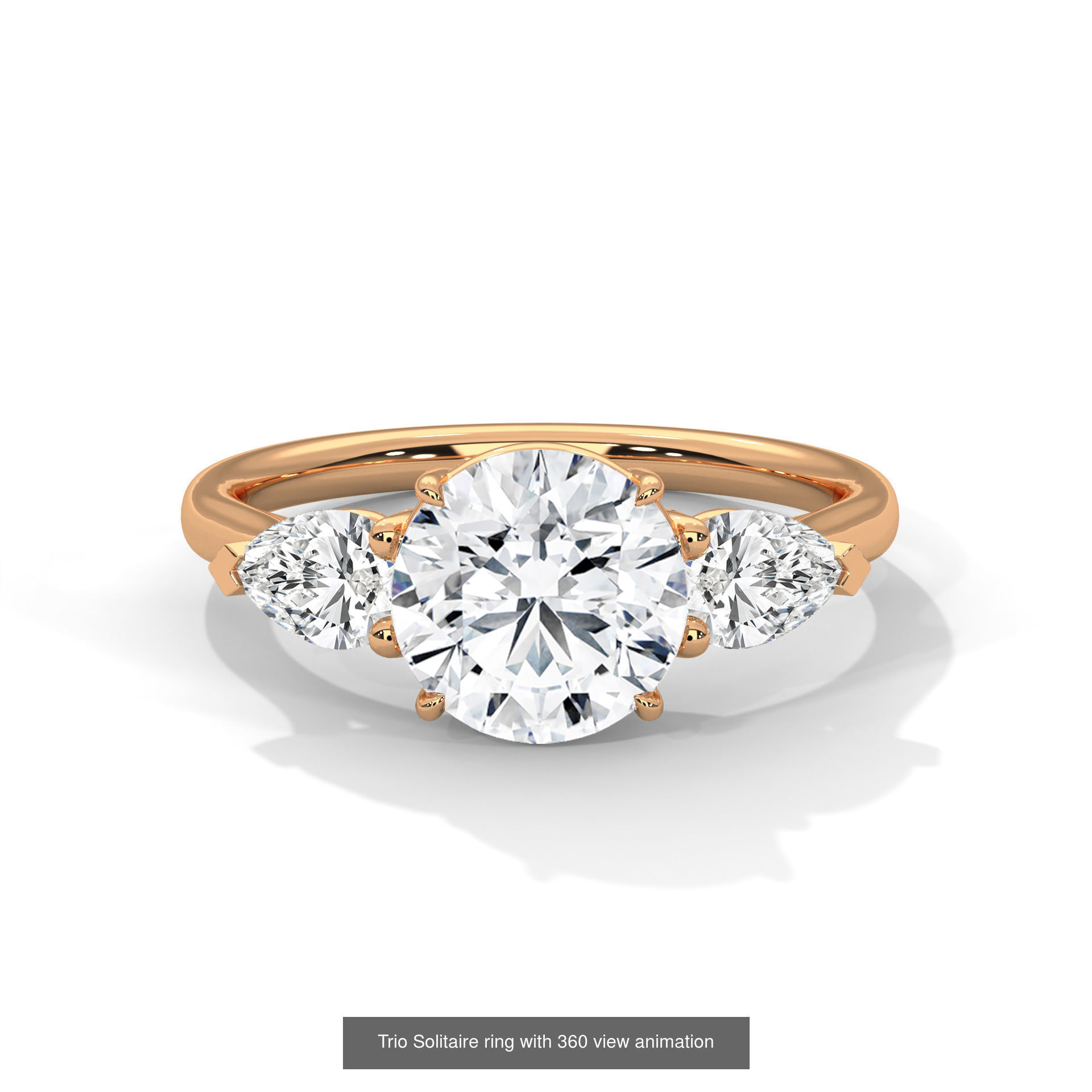 104 Solitaire rings with 360 view animation 3D Model Collection_73