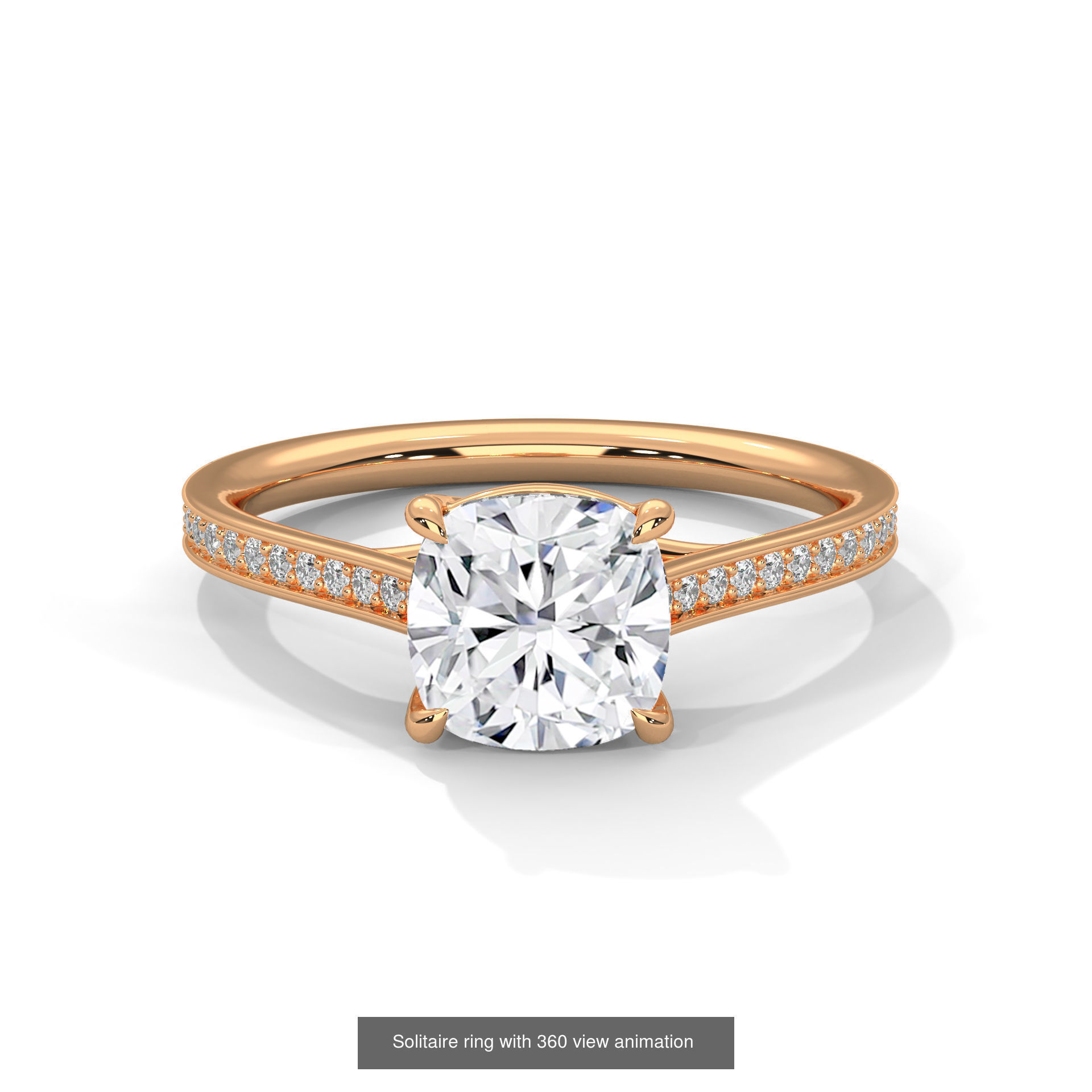 104 Solitaire rings with 360 view animation 3D Model Collection_103