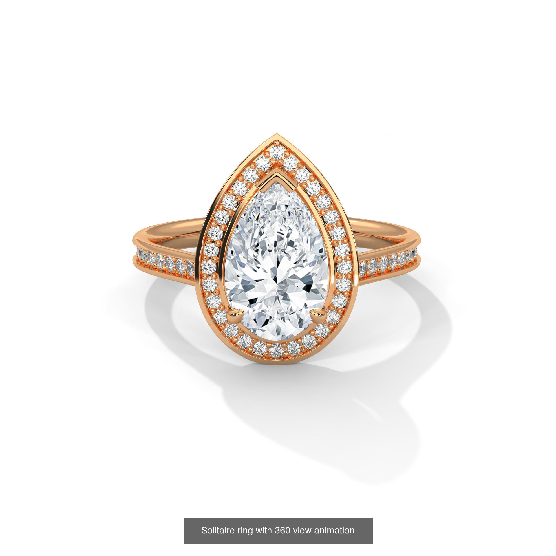 104 Solitaire rings with 360 view animation 3D Model Collection_108