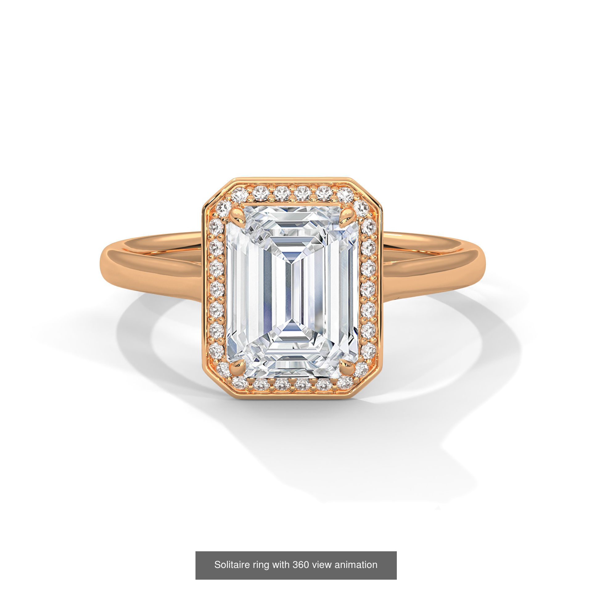 104 Solitaire rings with 360 view animation 3D Model Collection_54