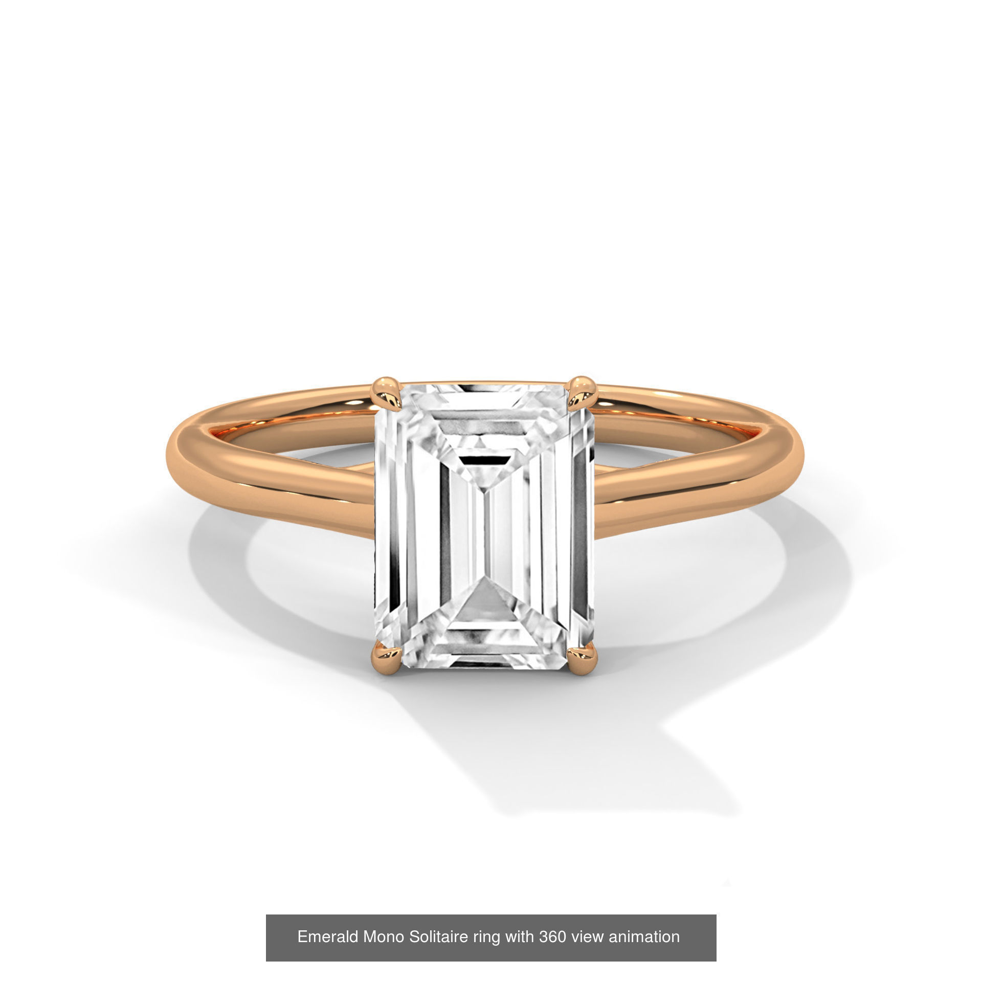 104 Solitaire rings with 360 view animation 3D Model Collection_11