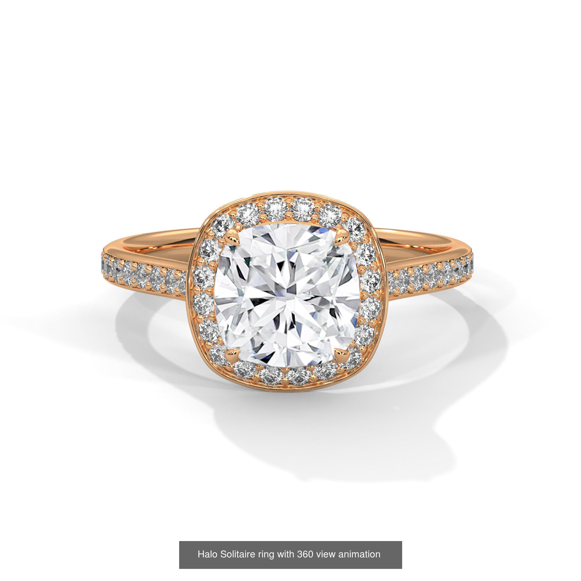 104 Solitaire rings with 360 view animation 3D Model Collection_34