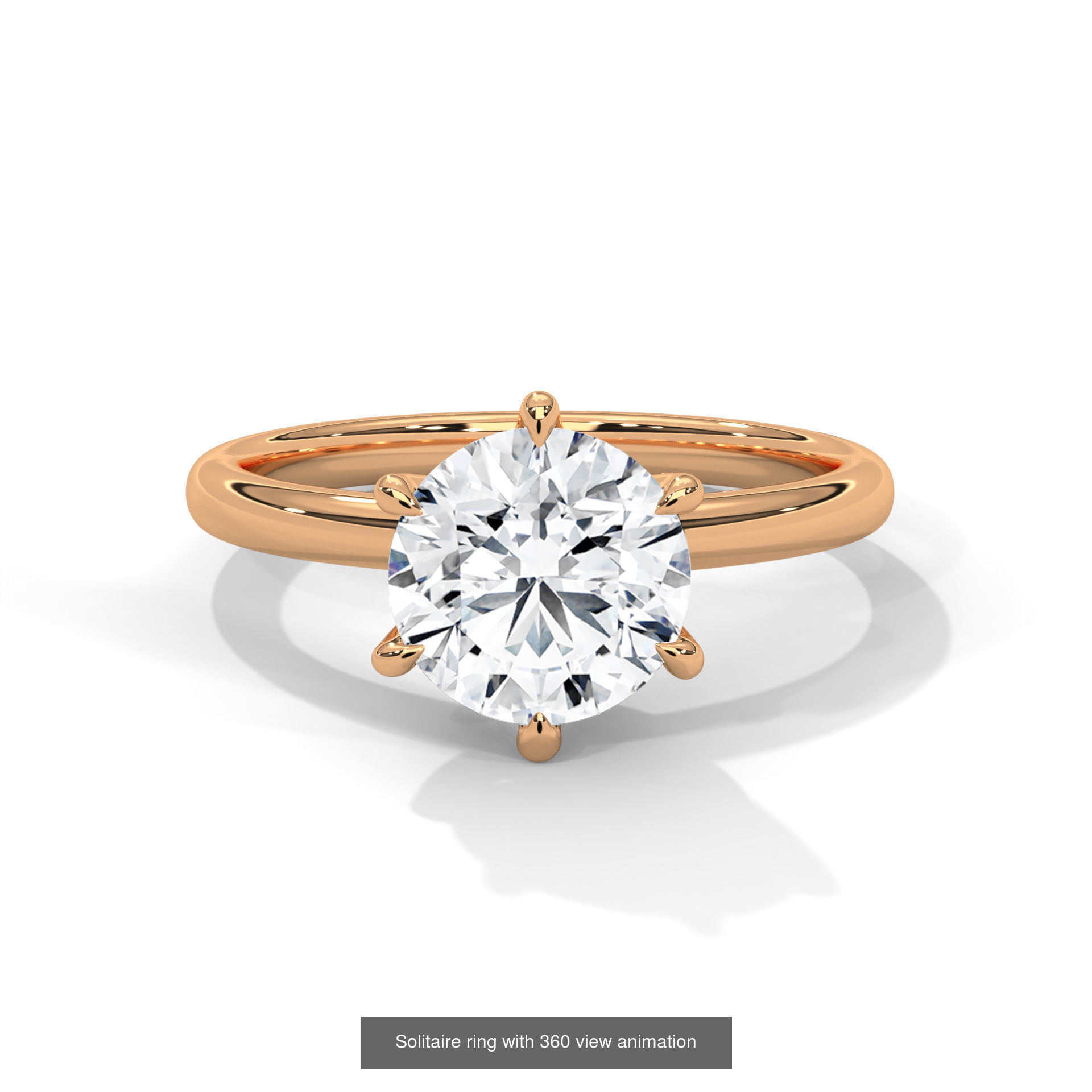 104 Solitaire rings with 360 view animation 3D Model Collection_89