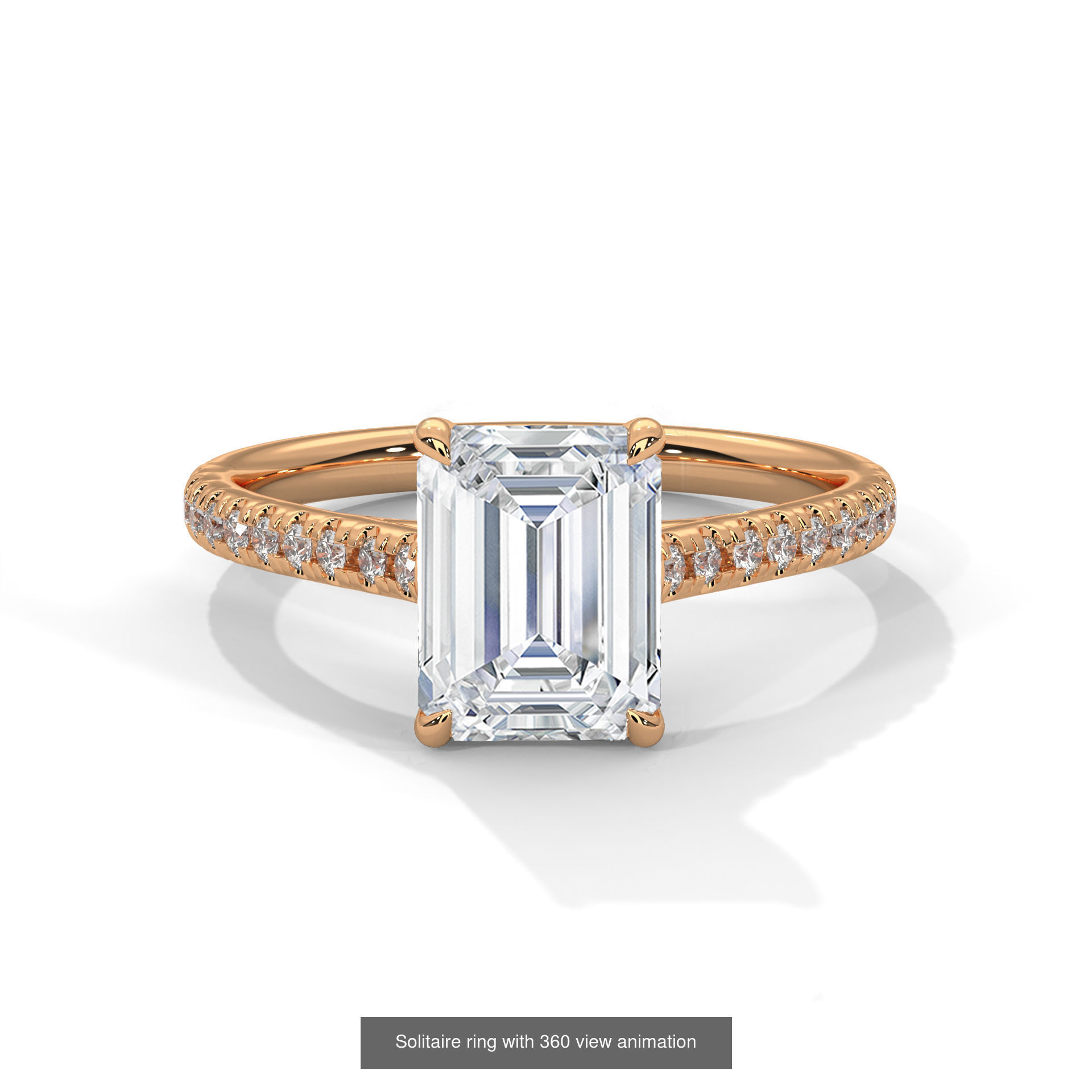 104 Solitaire rings with 360 view animation 3D Model Collection_57