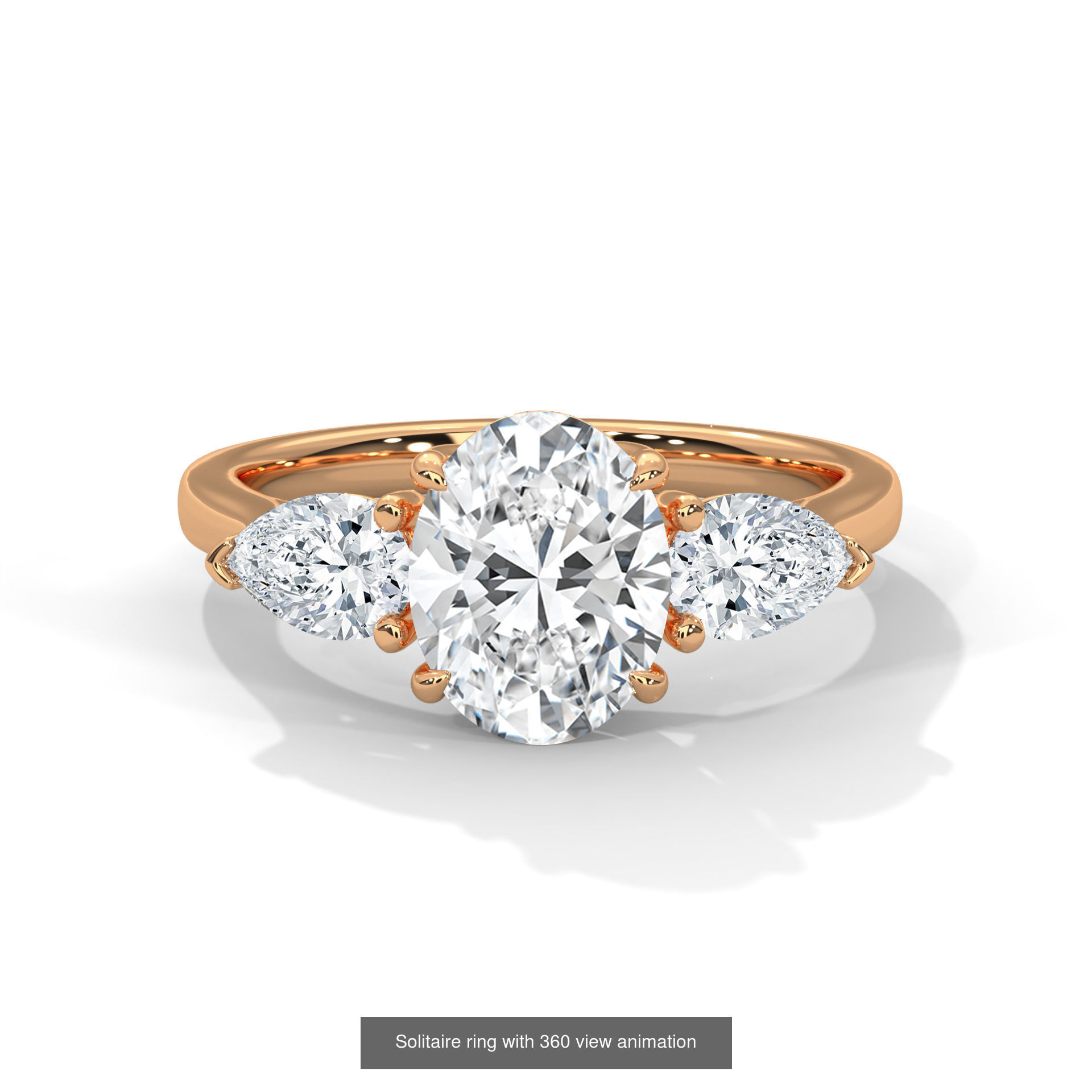 104 Solitaire rings with 360 view animation 3D Model Collection_25