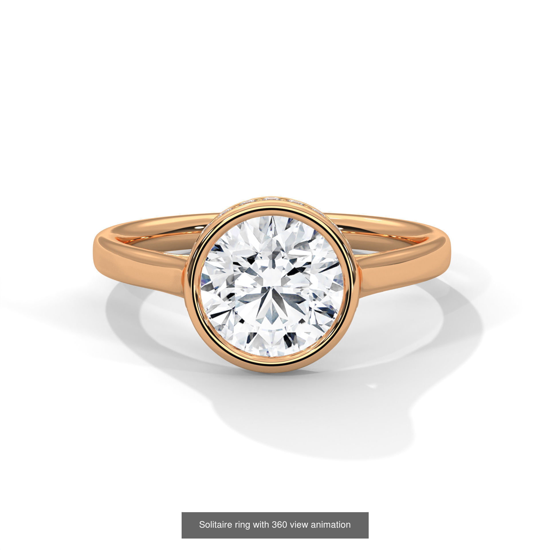 104 Solitaire rings with 360 view animation 3D Model Collection_53