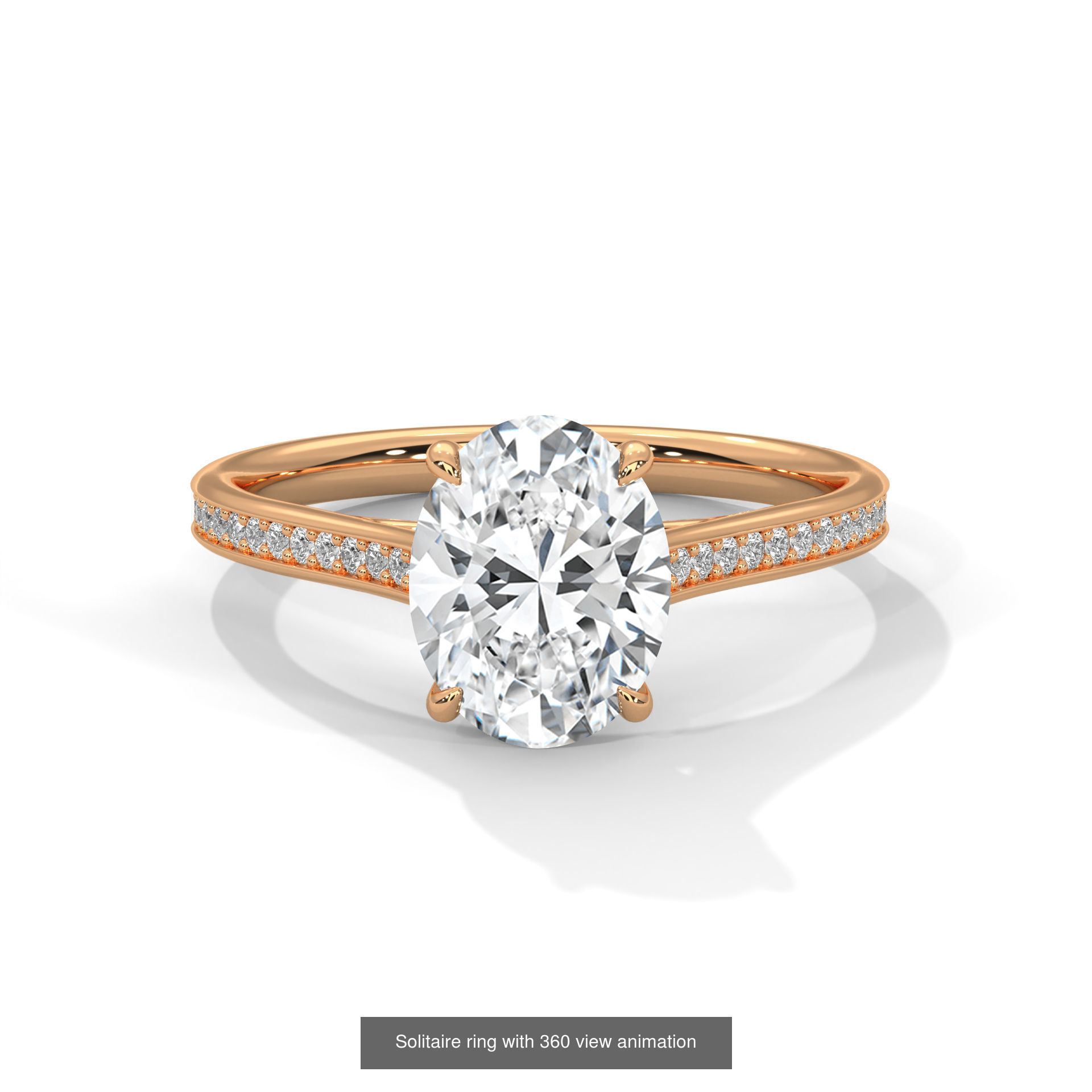 104 Solitaire rings with 360 view animation 3D Model Collection_43