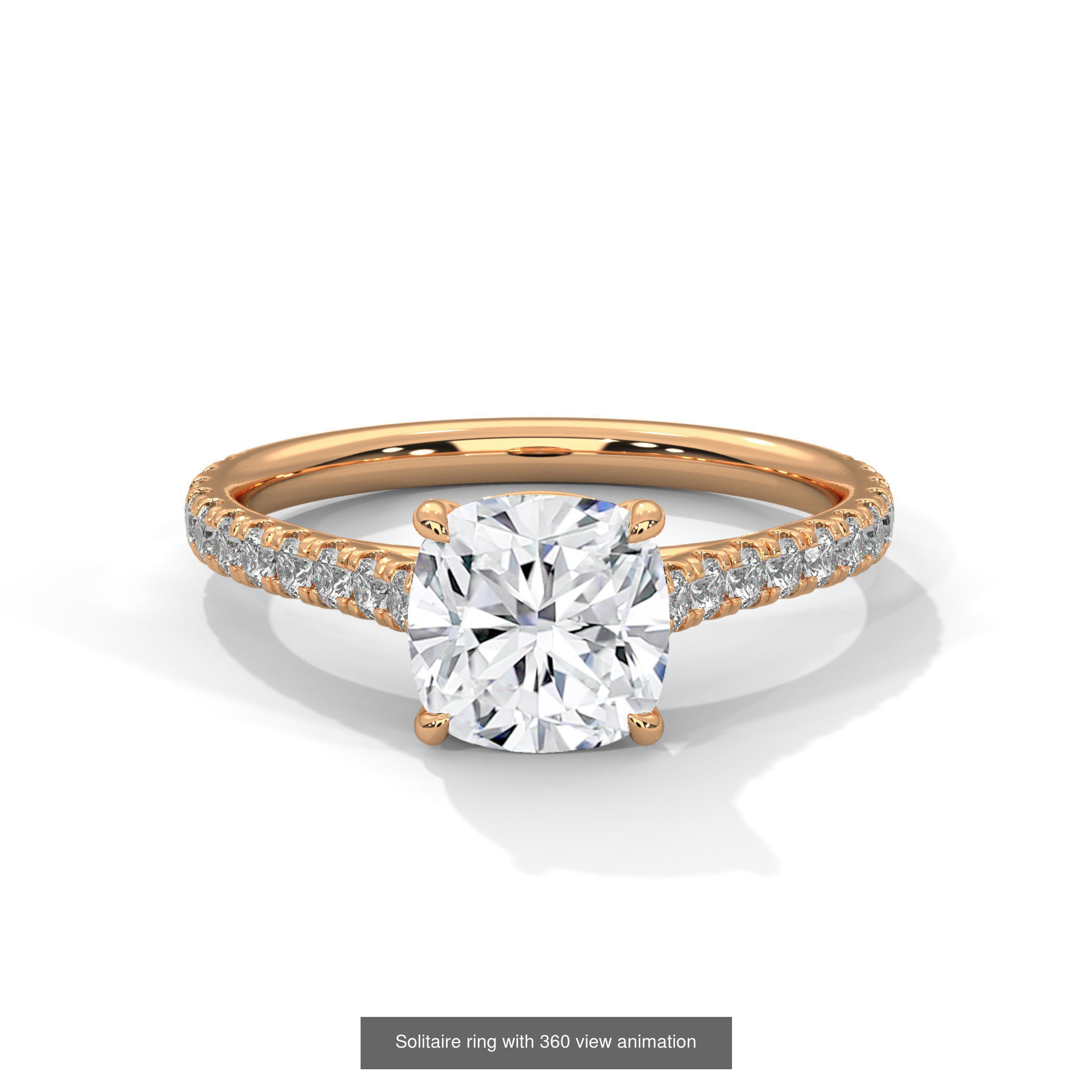 104 Solitaire rings with 360 view animation 3D Model Collection_79