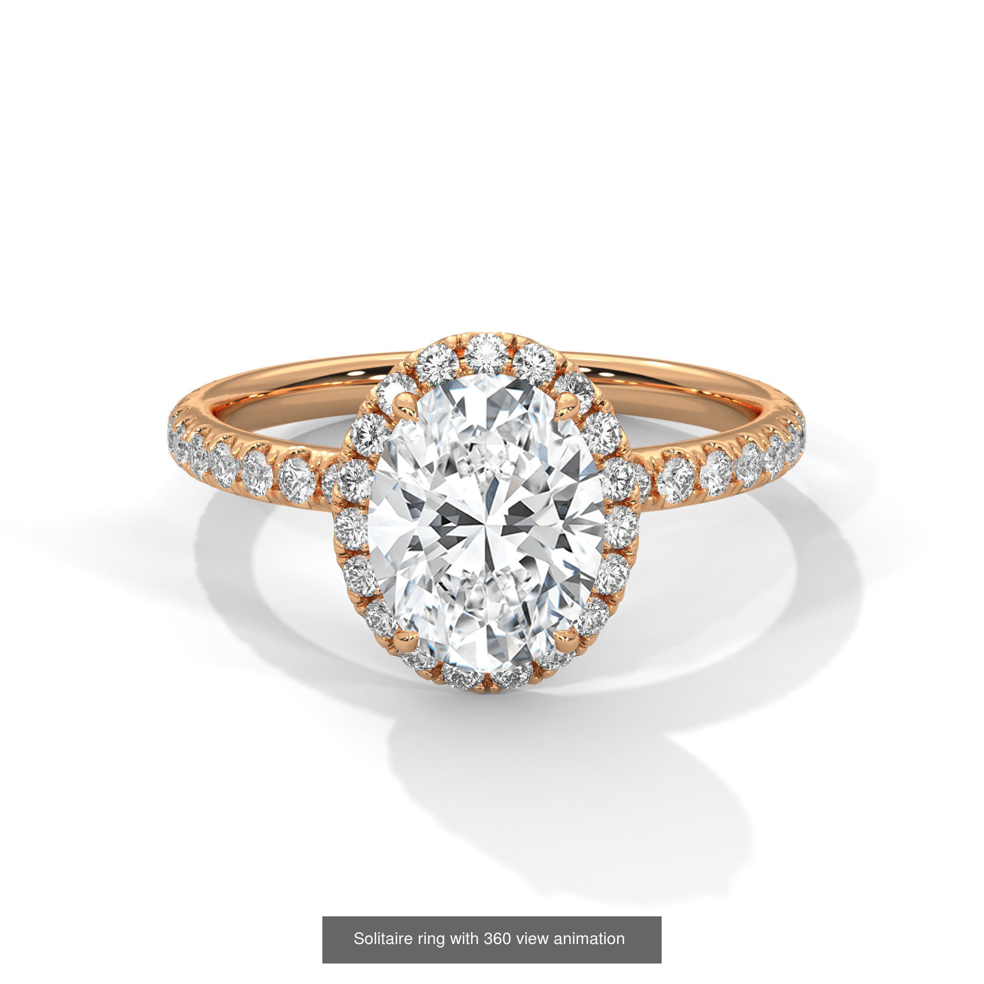 104 Solitaire rings with 360 view animation 3D Model Collection_31