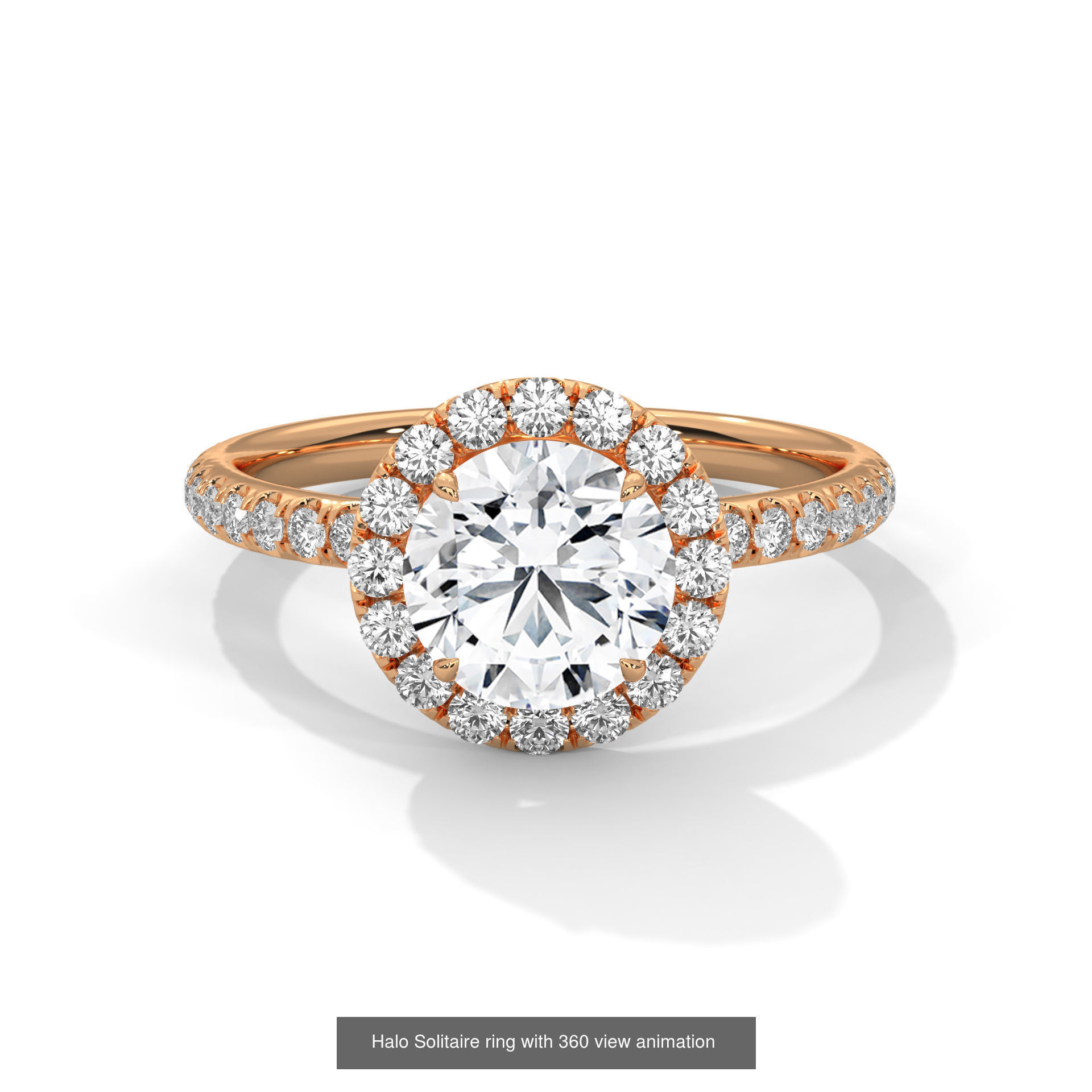 104 Solitaire rings with 360 view animation 3D Model Collection_32