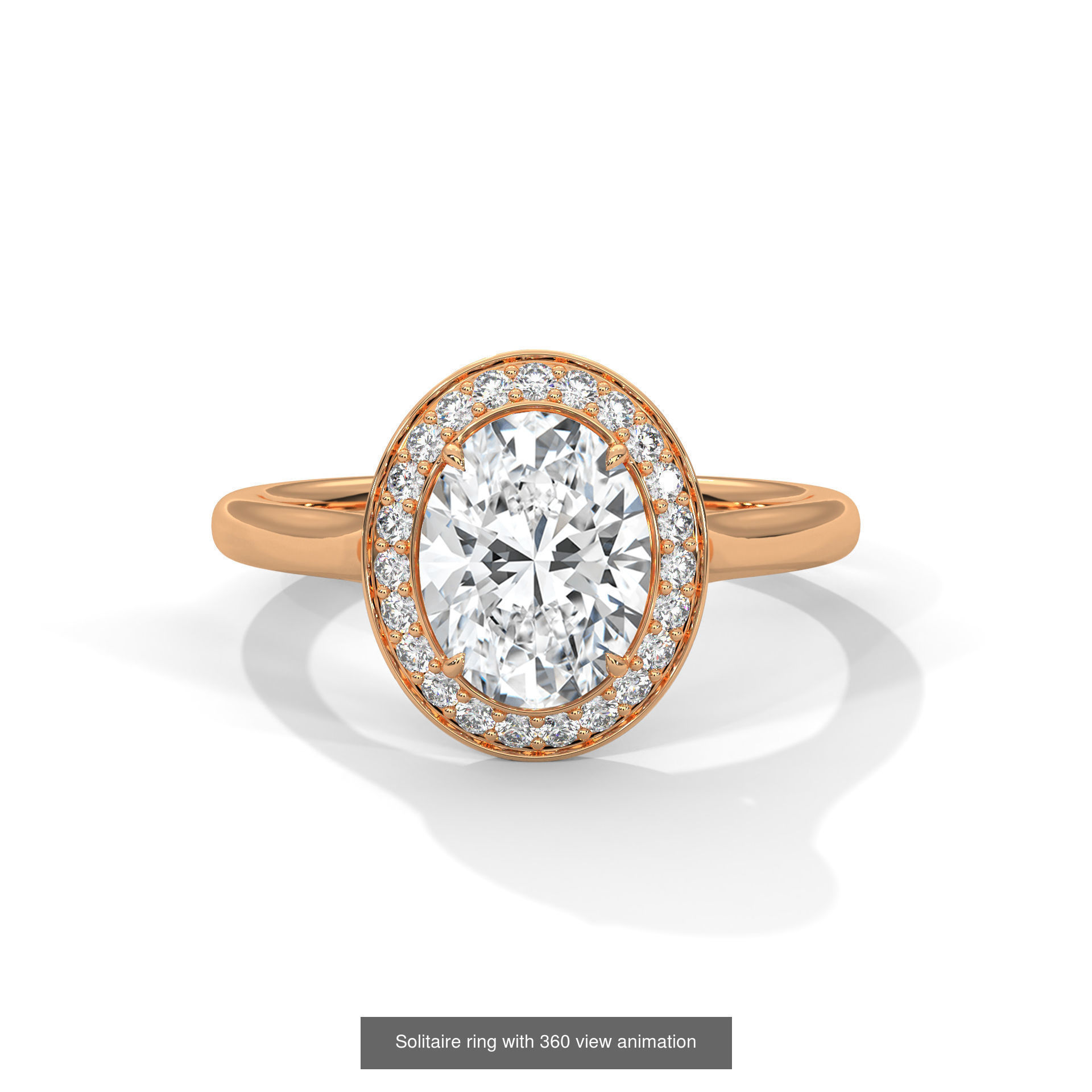 104 Solitaire rings with 360 view animation 3D Model Collection_97