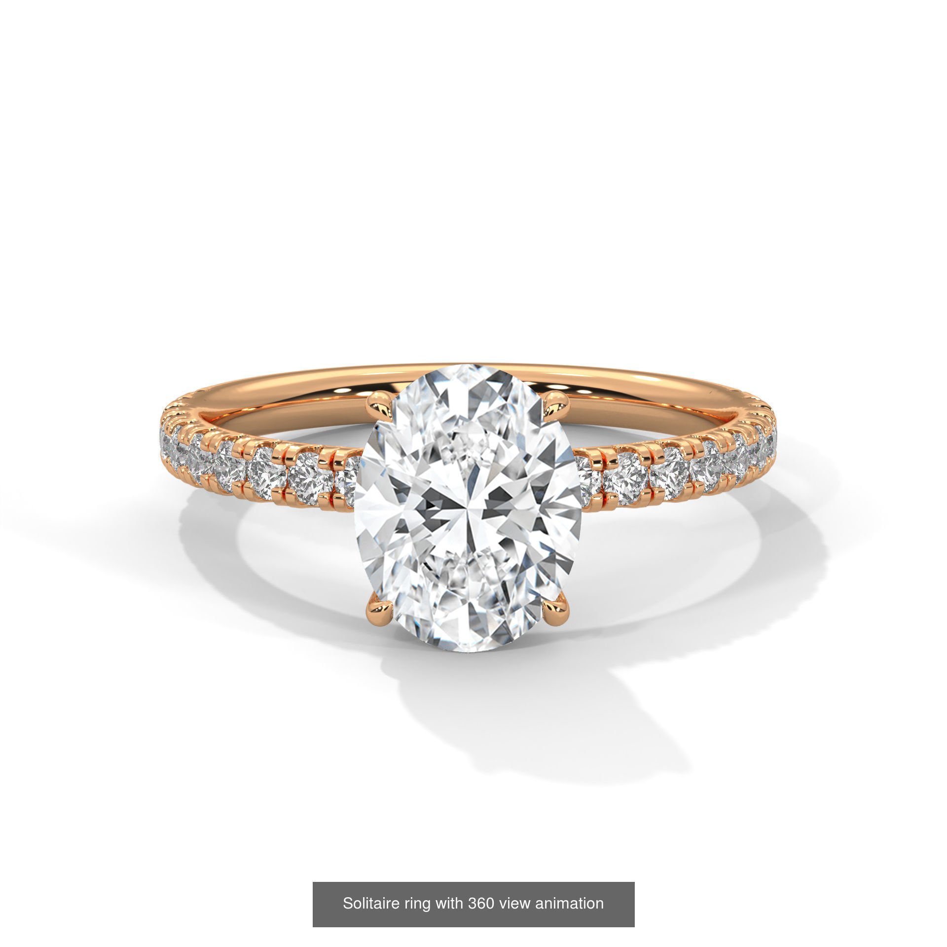 104 Solitaire rings with 360 view animation 3D Model Collection_96