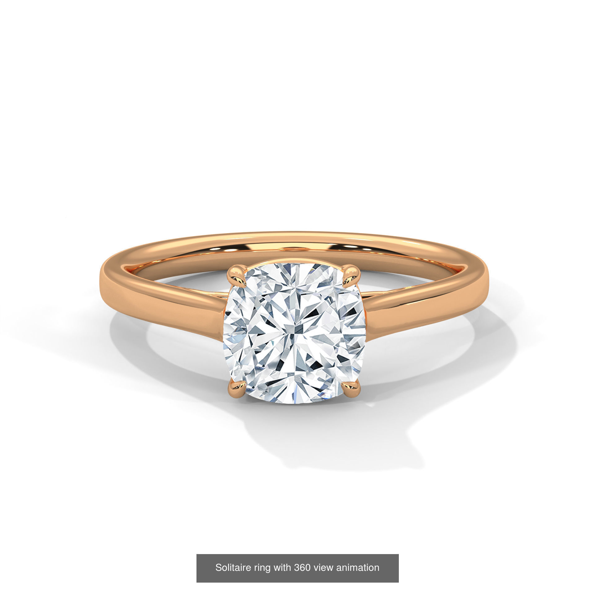 104 Solitaire rings with 360 view animation 3D Model Collection_49