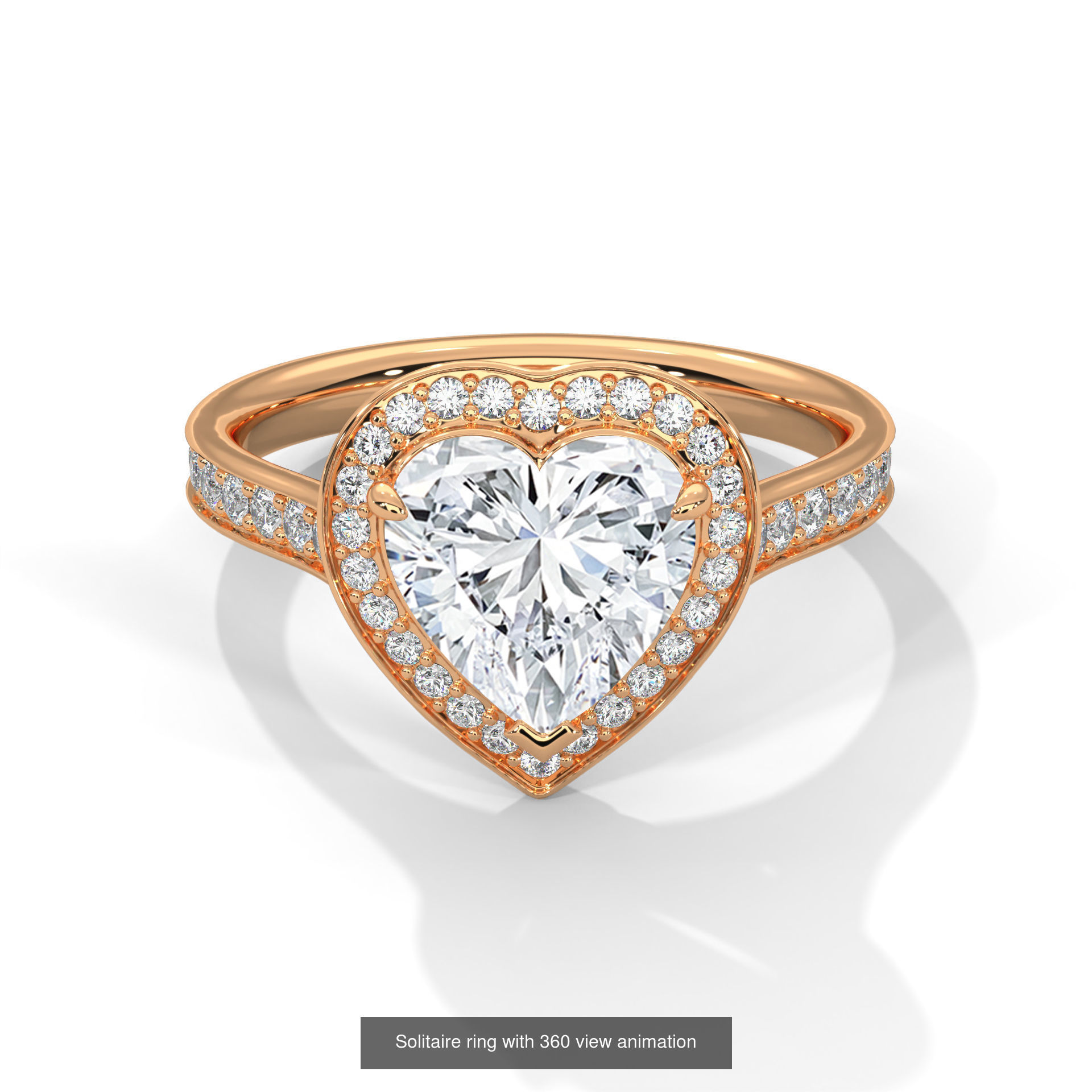 104 Solitaire rings with 360 view animation 3D Model Collection_6
