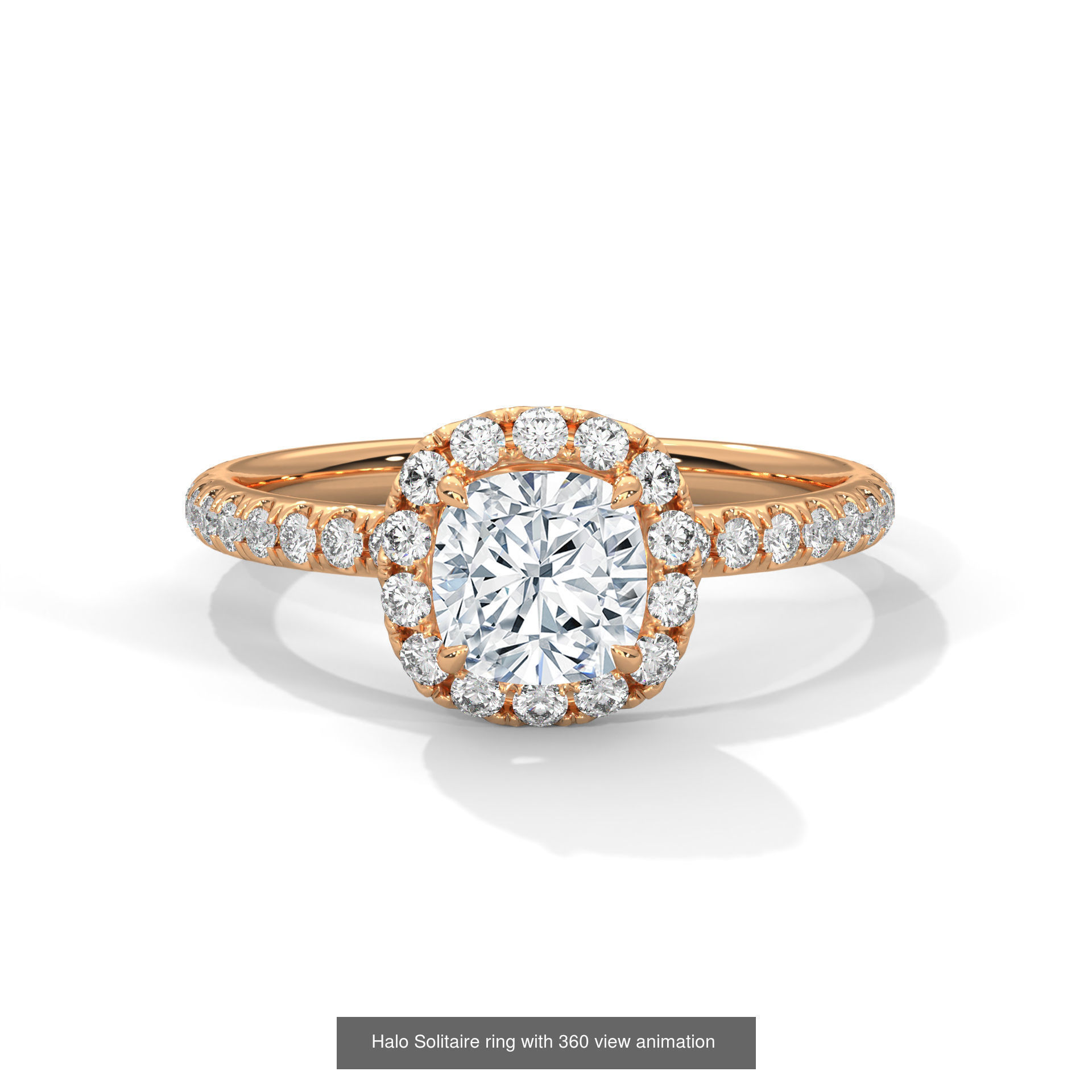 104 Solitaire rings with 360 view animation 3D Model Collection_30
