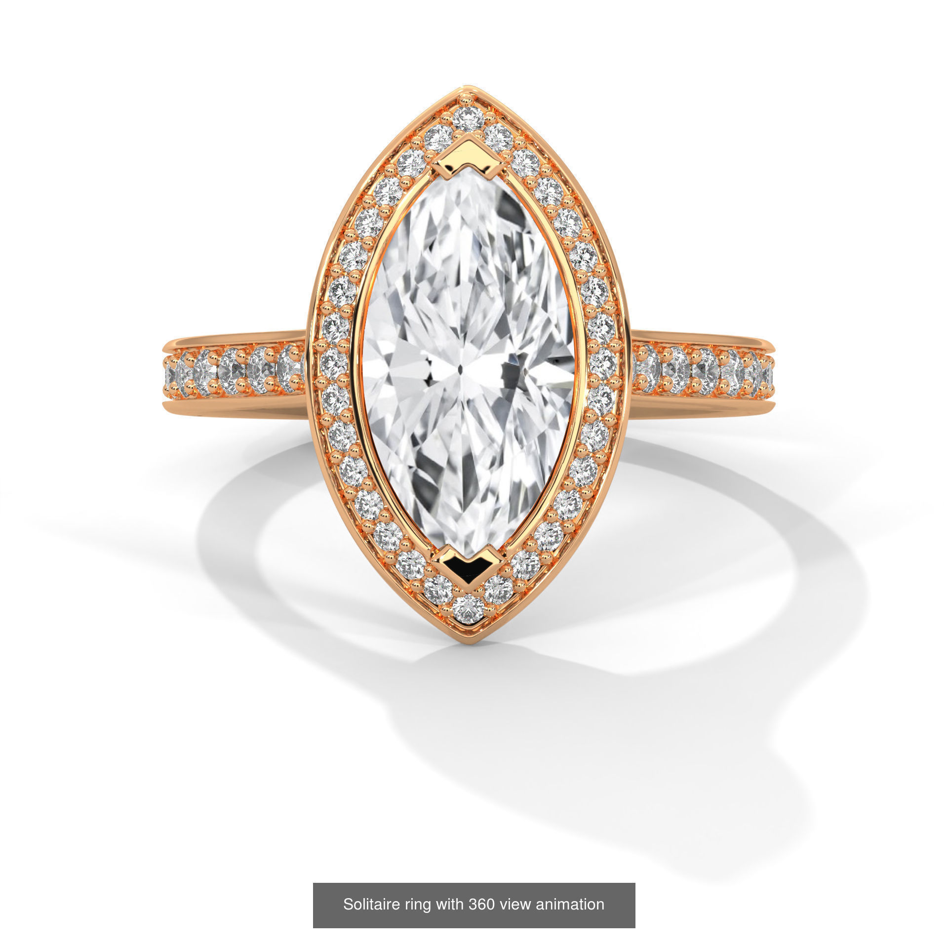 104 Solitaire rings with 360 view animation 3D Model Collection_81