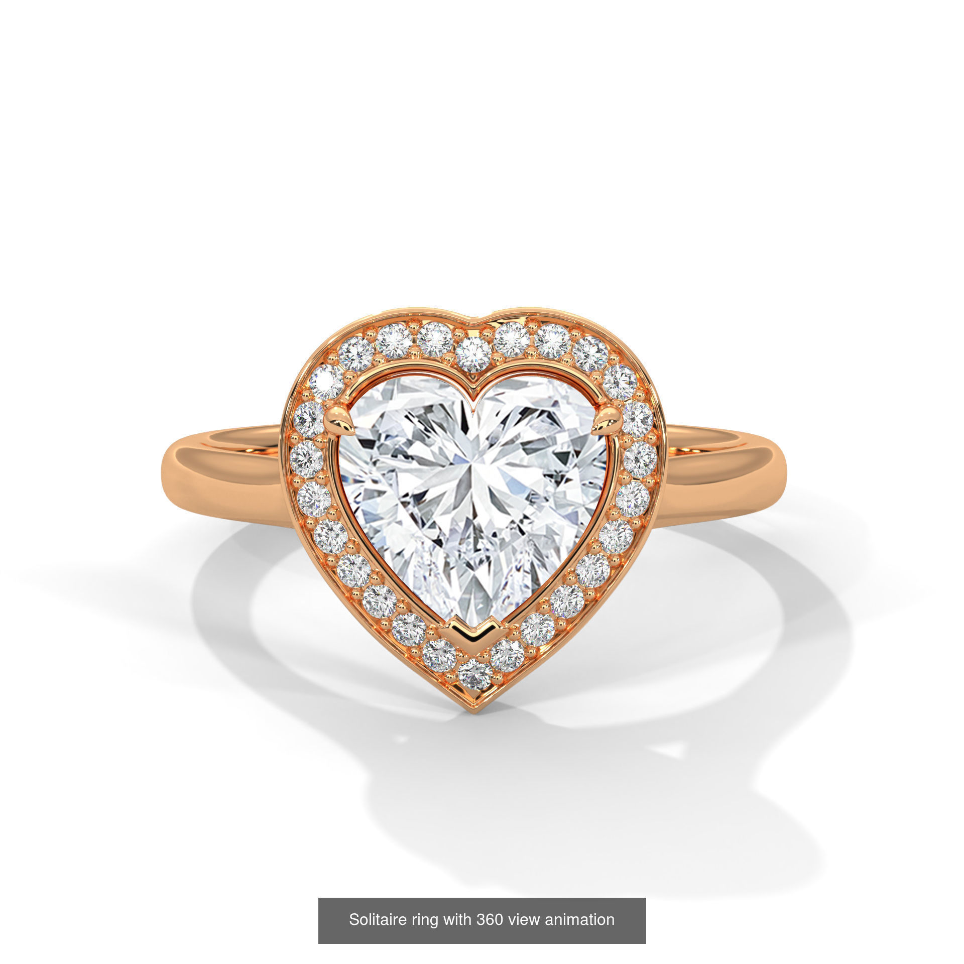104 Solitaire rings with 360 view animation 3D Model Collection_10