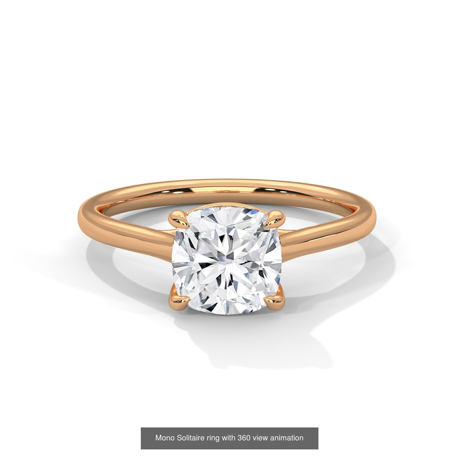 104 Solitaire rings with 360 view animation 3D Model Collection_74