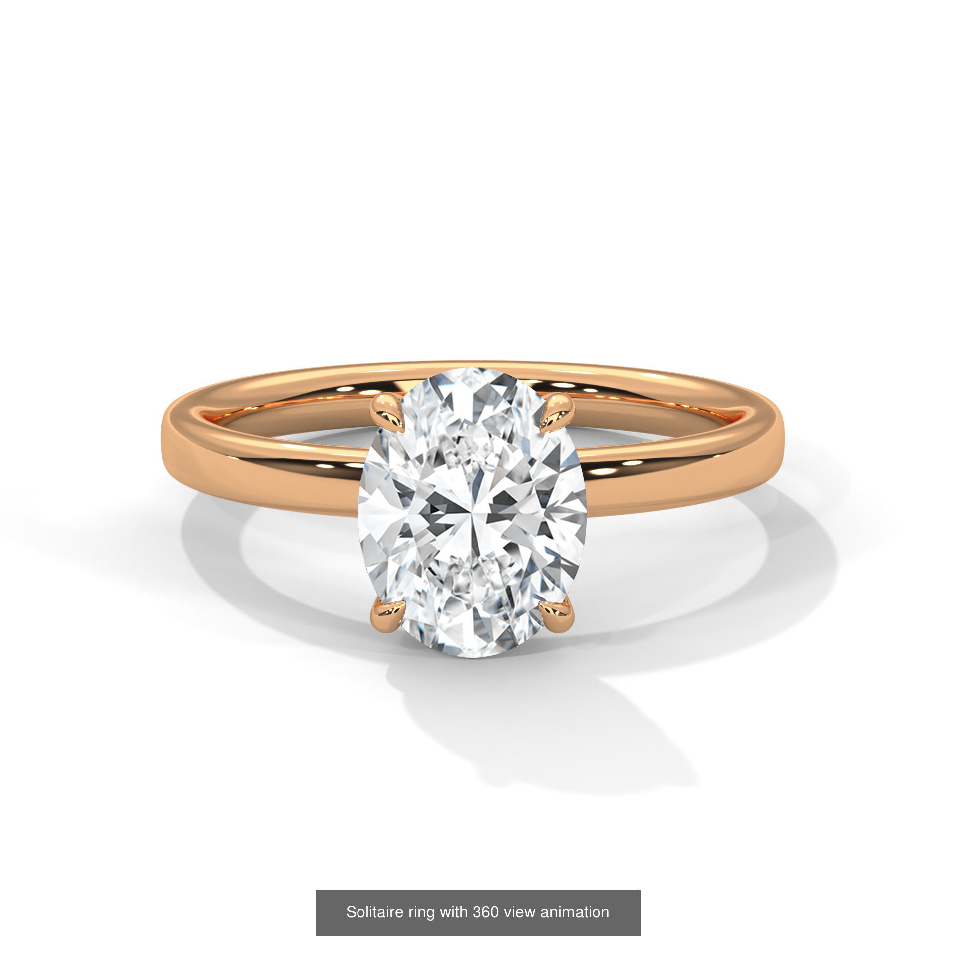104 Solitaire rings with 360 view animation 3D Model Collection_45