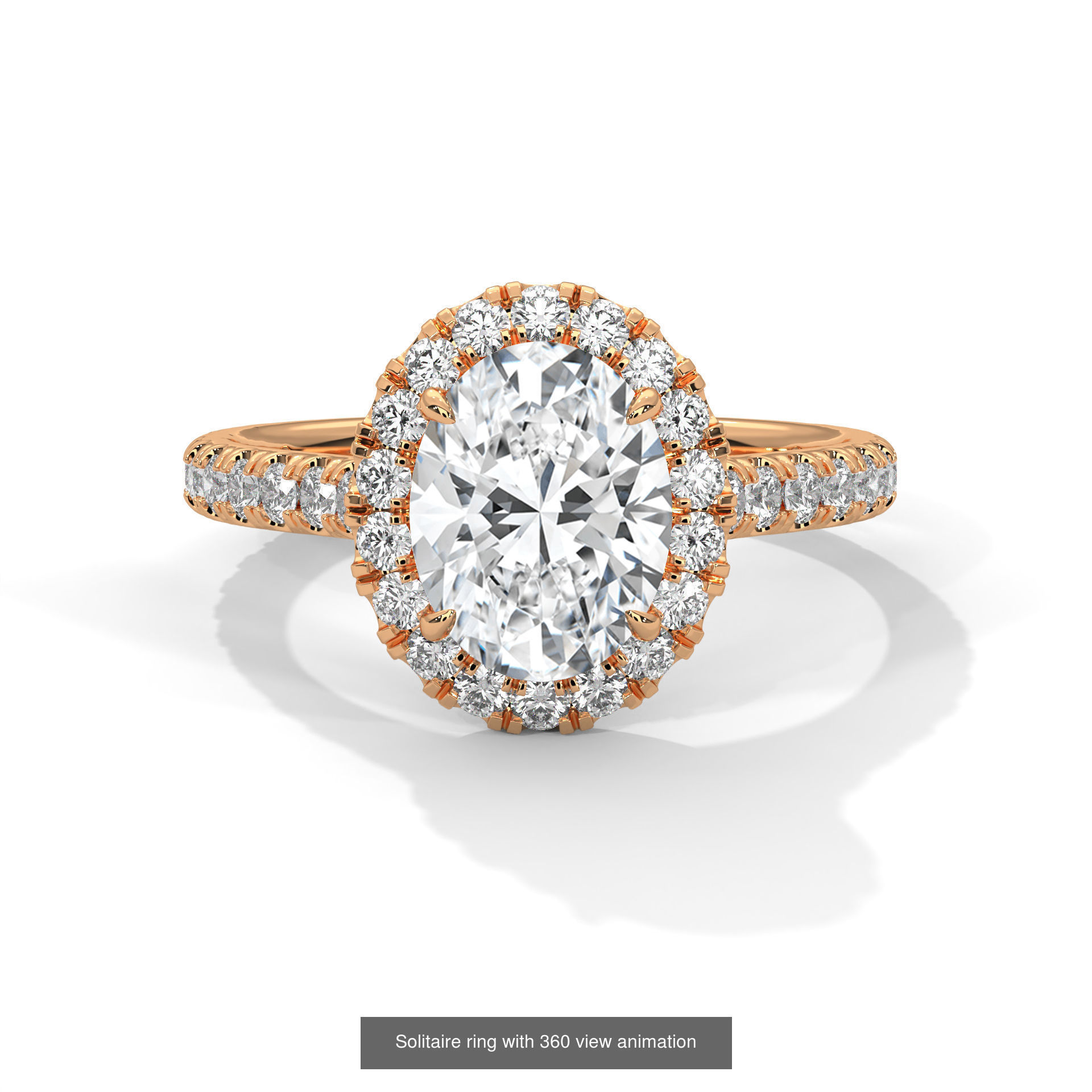 104 Solitaire rings with 360 view animation 3D Model Collection_100