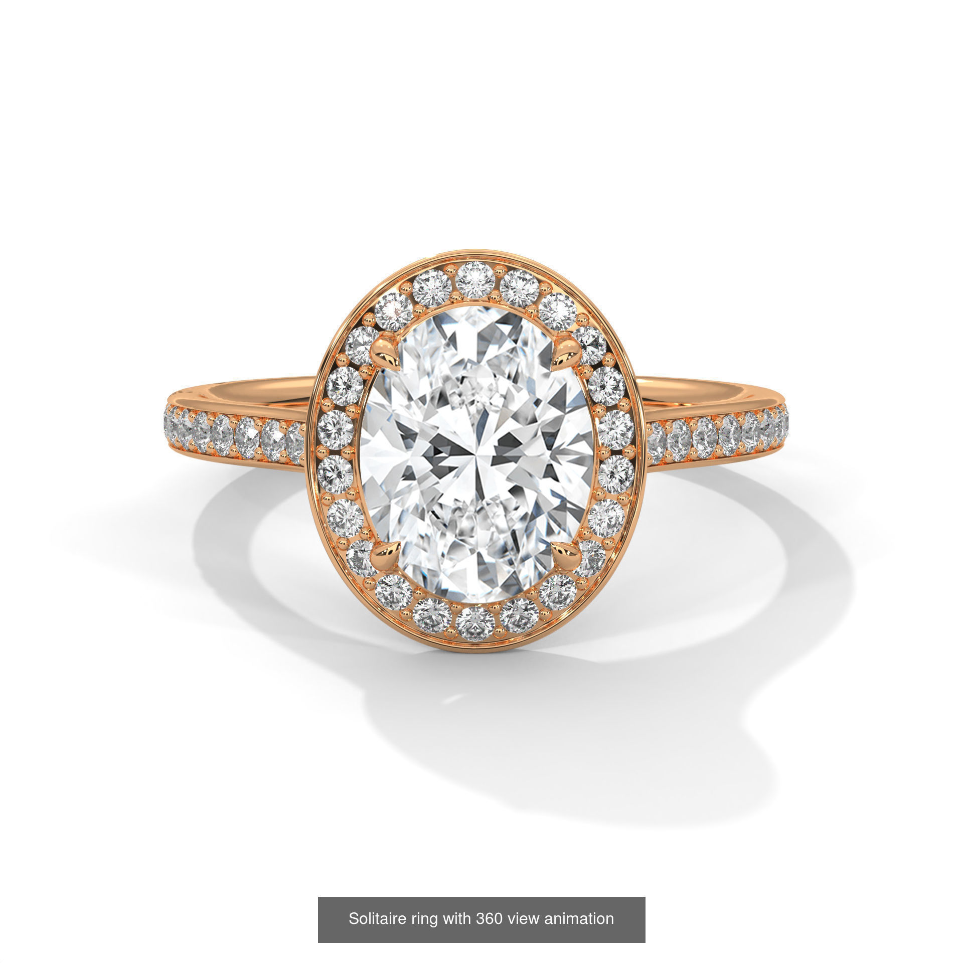 104 Solitaire rings with 360 view animation 3D Model Collection_44