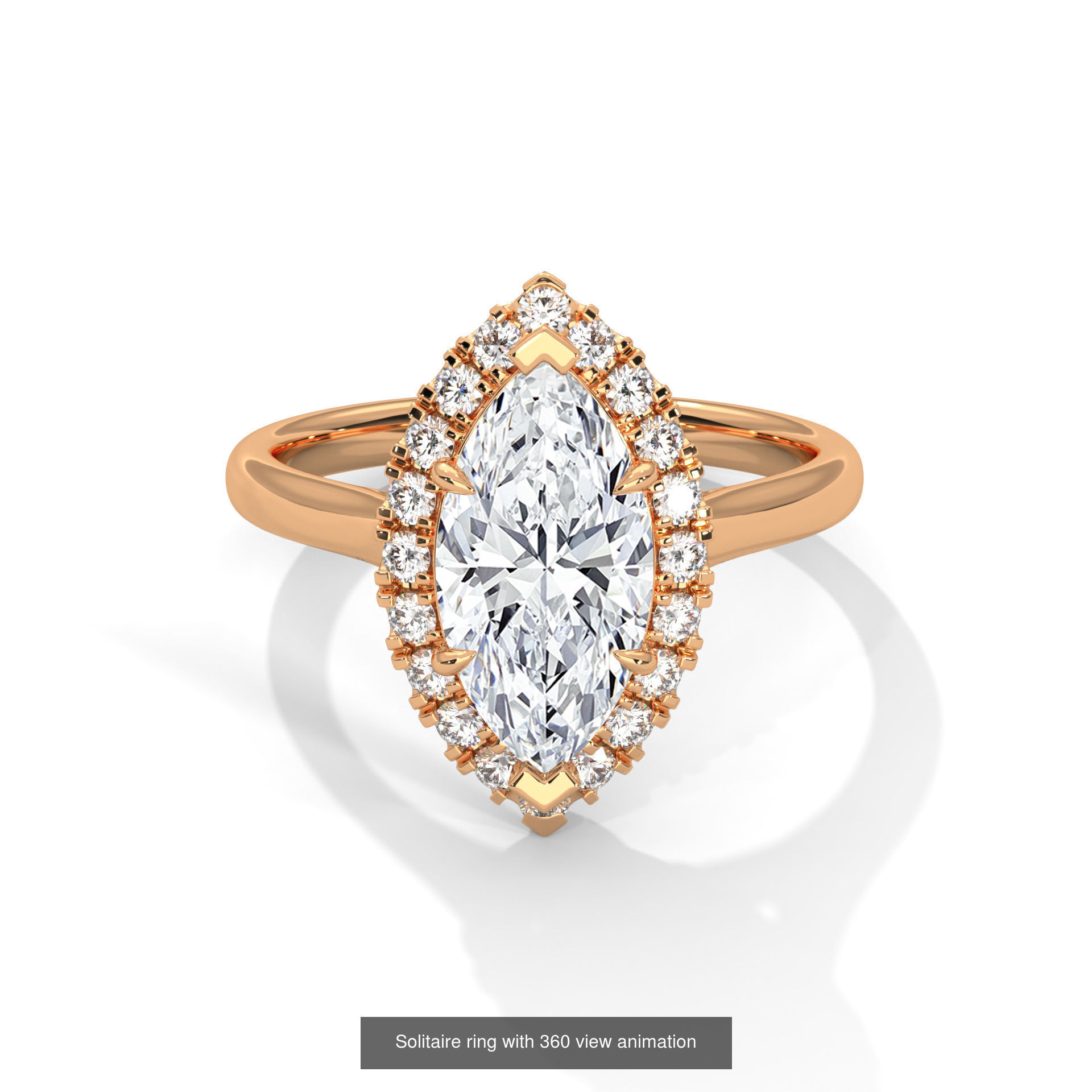 104 Solitaire rings with 360 view animation 3D Model Collection_50