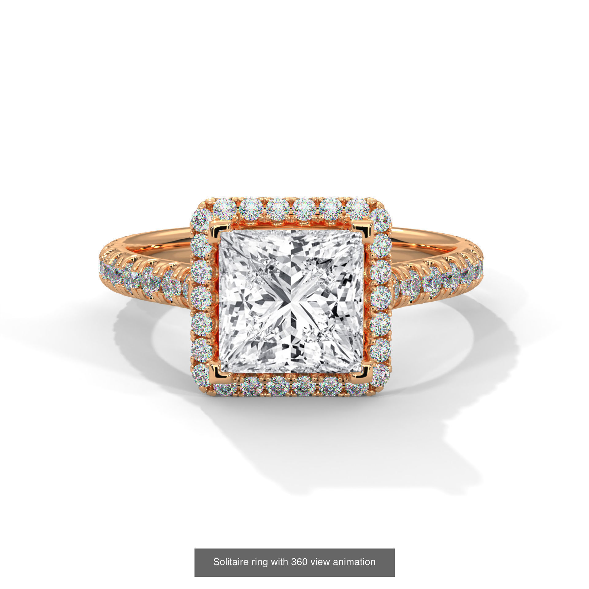 104 Solitaire rings with 360 view animation 3D Model Collection_80