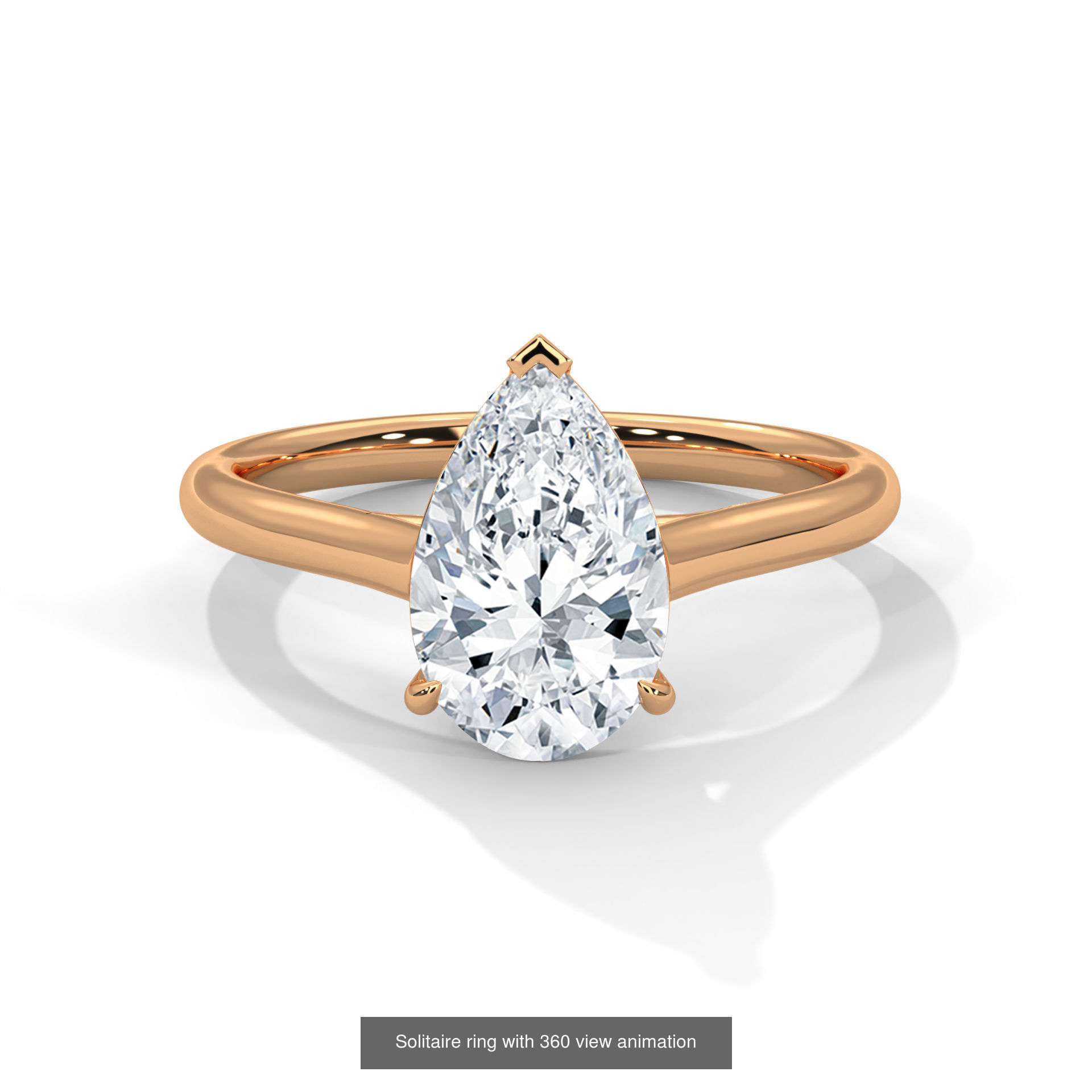 104 Solitaire rings with 360 view animation 3D Model Collection_15