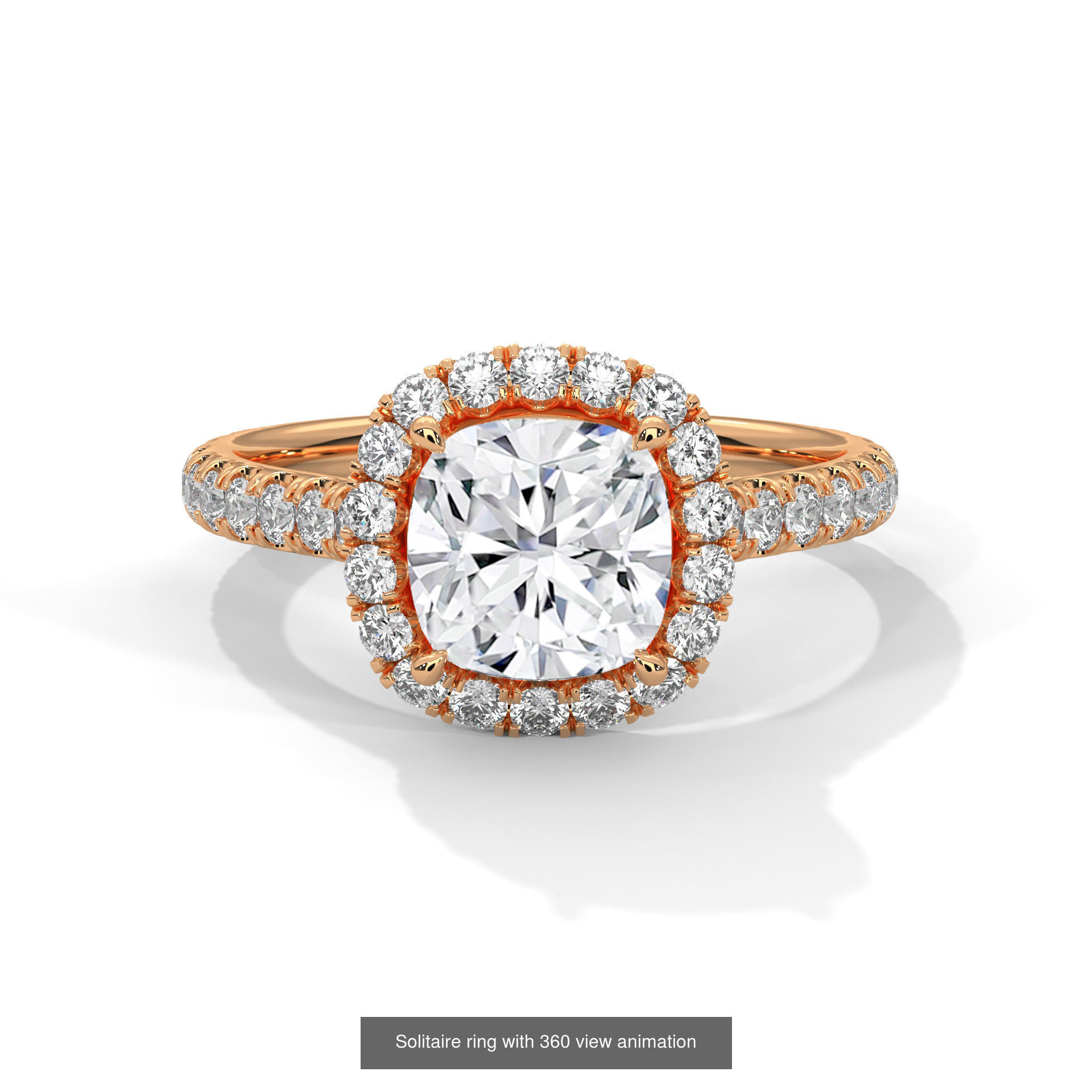104 Solitaire rings with 360 view animation 3D Model Collection_47